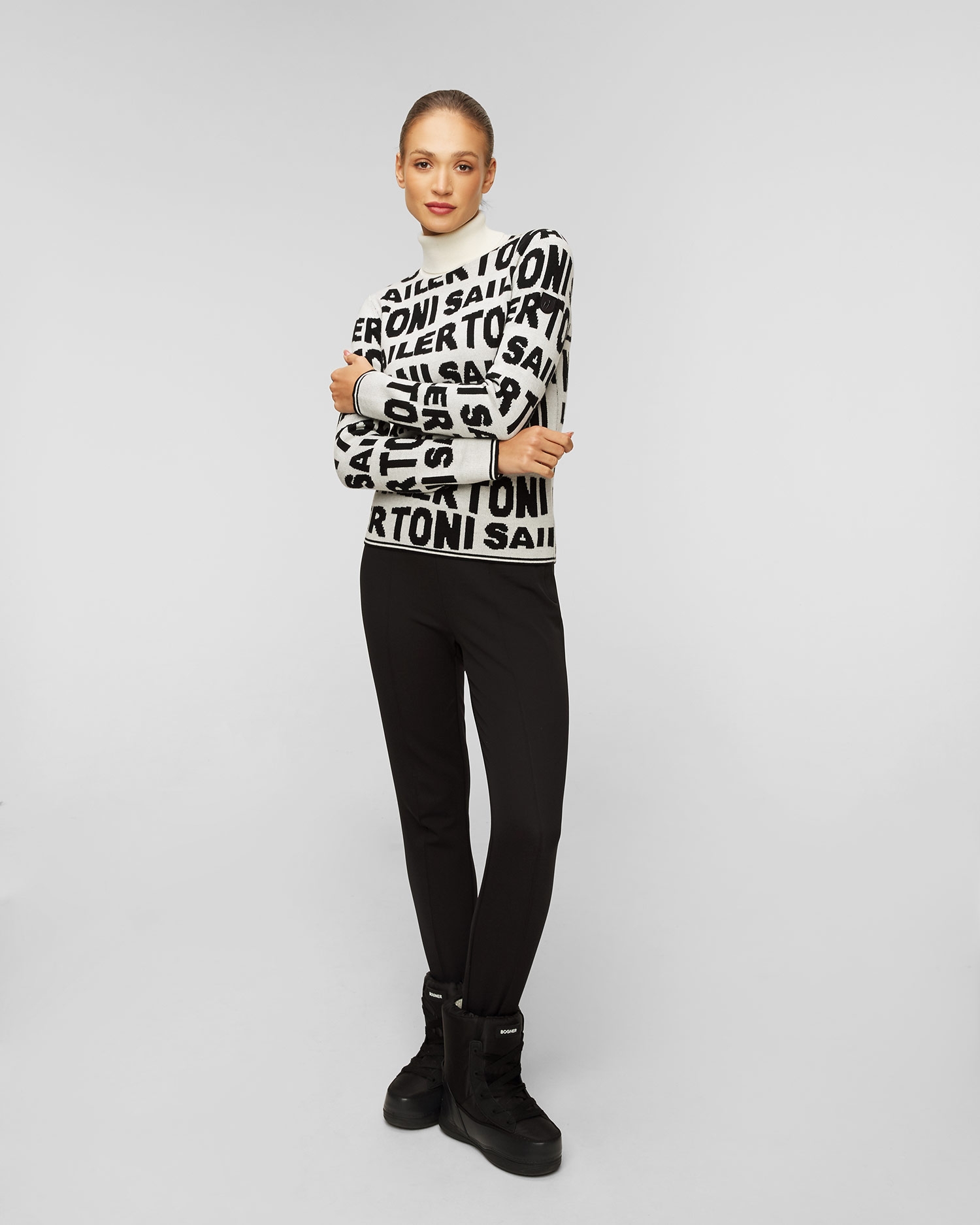 Bílý vlněný dámský svetr Toni Sailer Suse