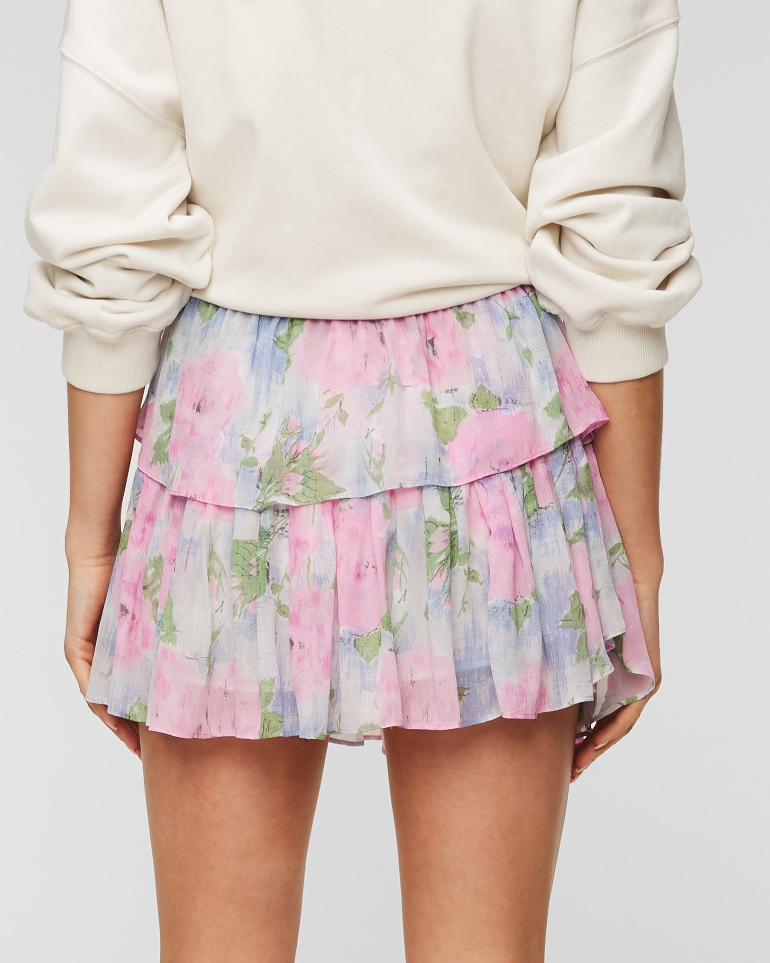 Sukně LoveShackFancy RUFFLE MINI SKIRT