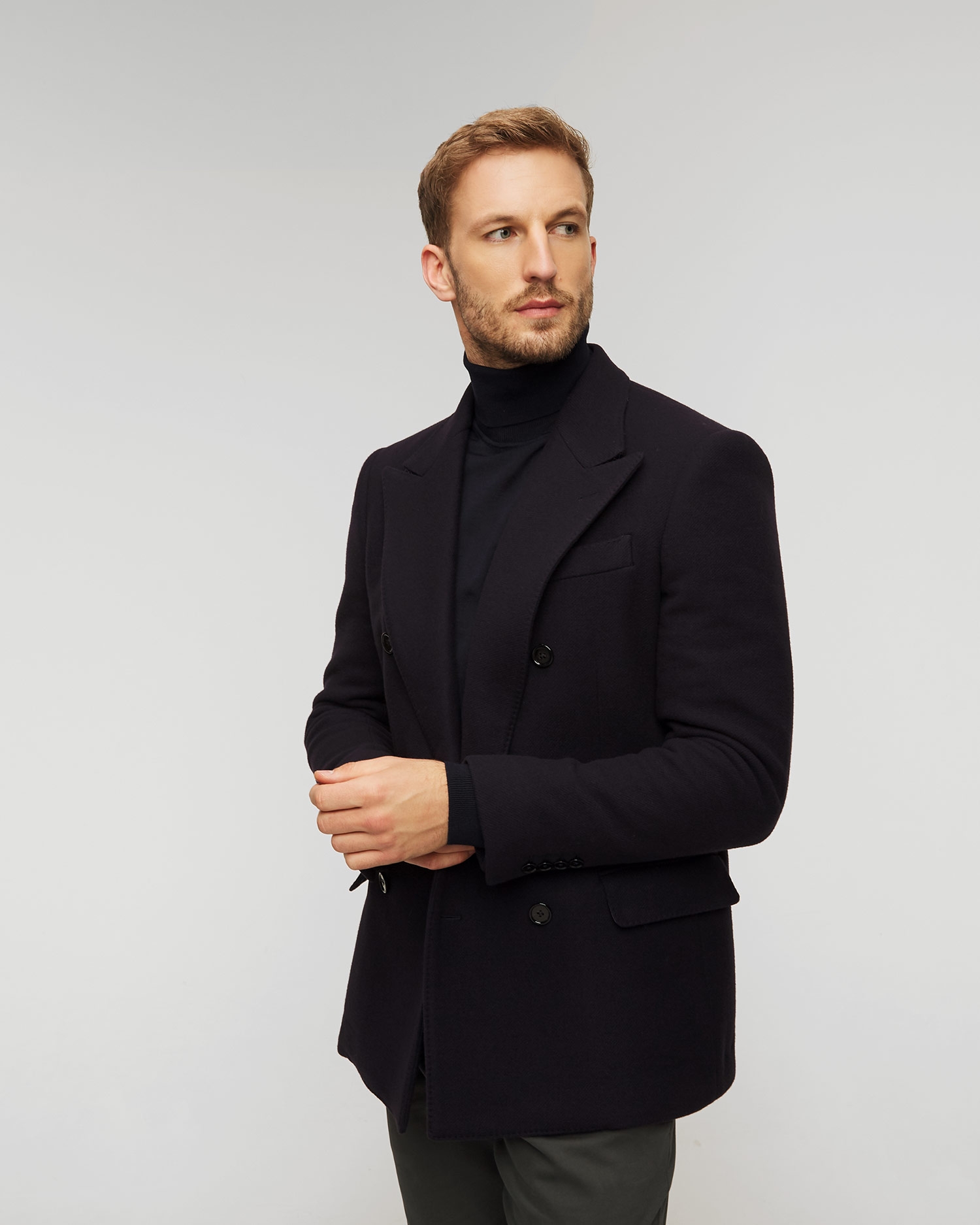 Tmavě modré vlněné pánské sako Dondup Blazer