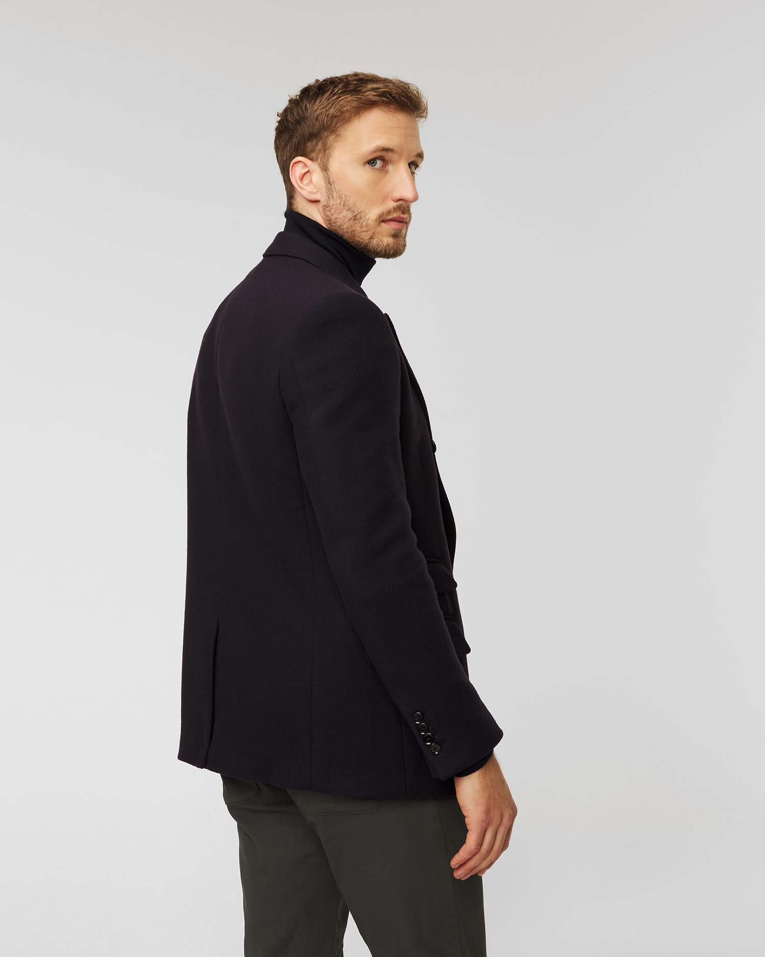 Tmavě modré vlněné pánské sako Dondup Blazer