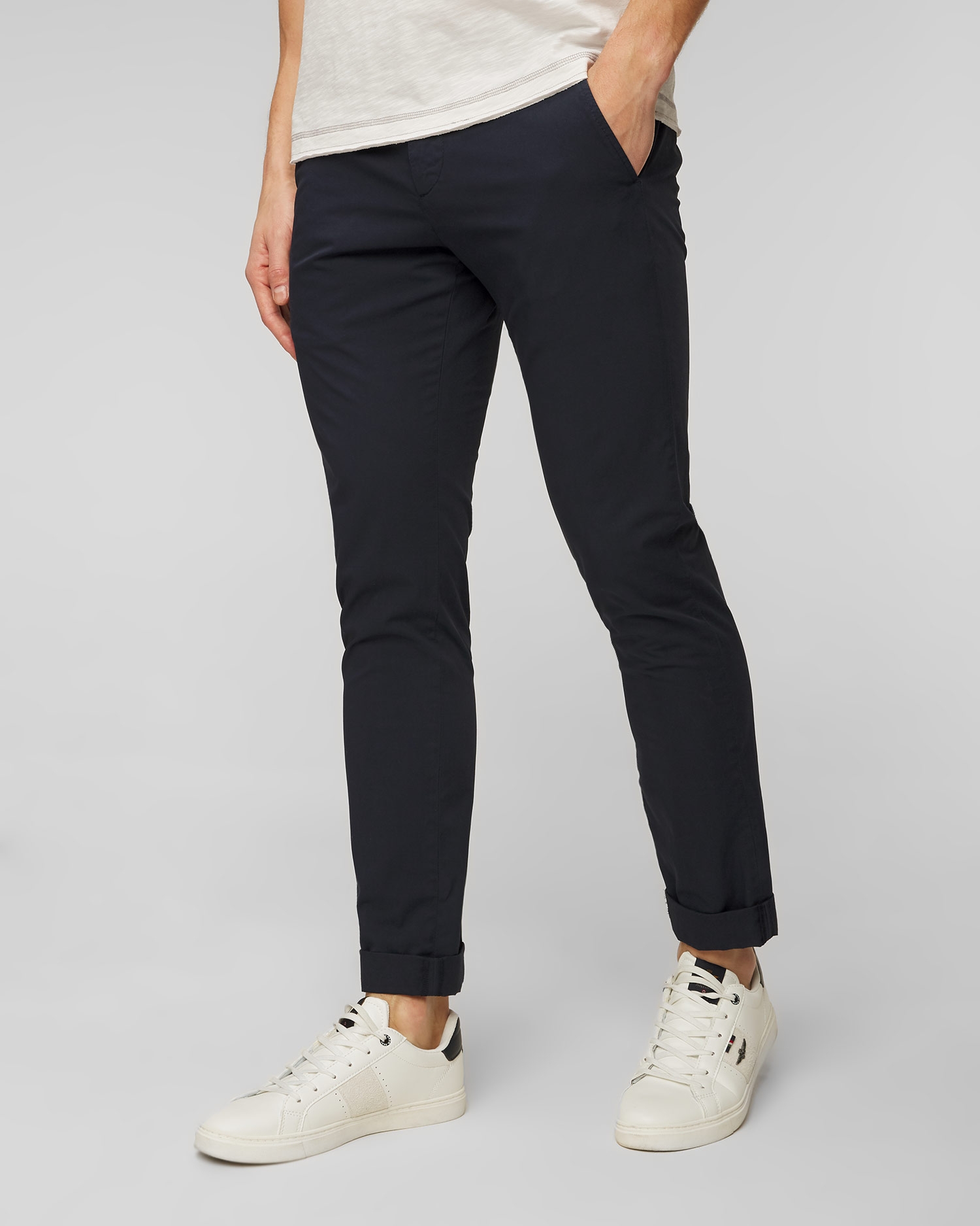 Tmavě modré pánské kalhoty Dondup