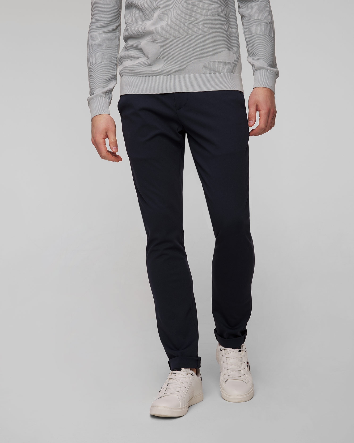 Tmavě modré pánské kalhoty Dondup