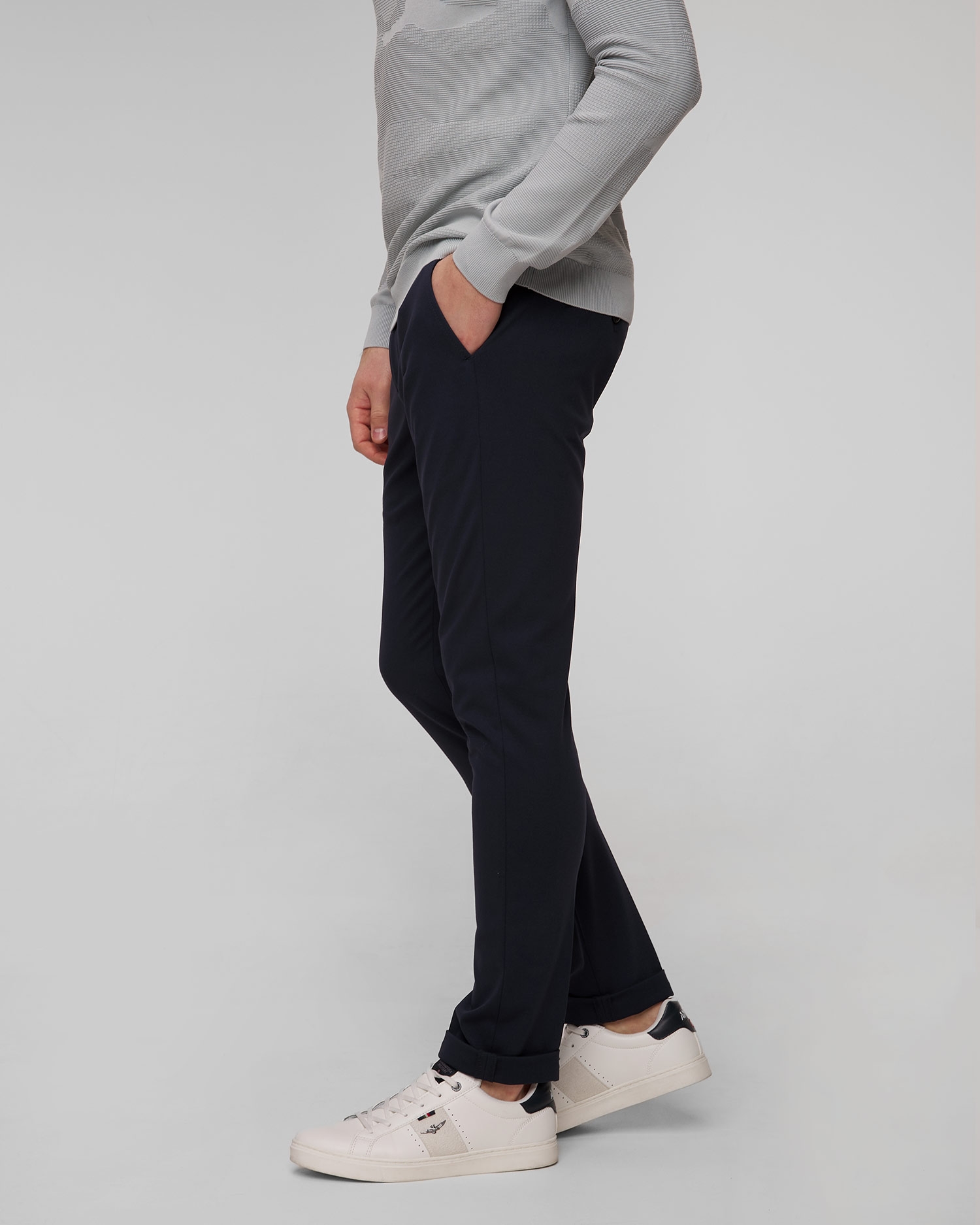 Tmavě modré pánské kalhoty Dondup