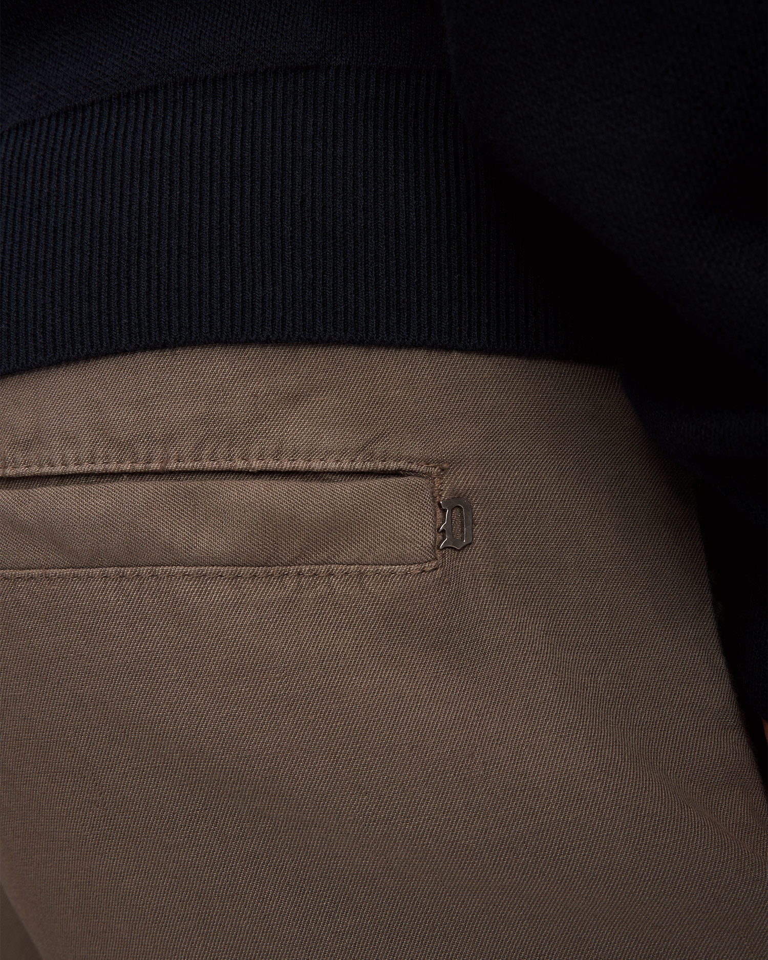 Hnědé pánské lněné kalhoty Dondup