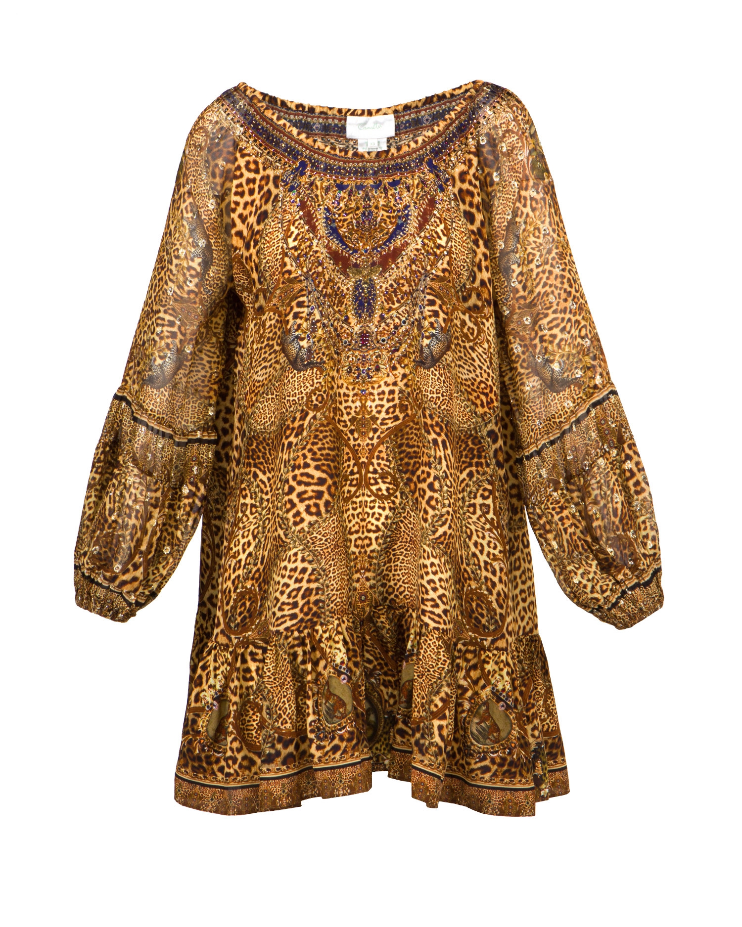 Šaty Camilla BLOUSON SLEEVE A LINE FRILL