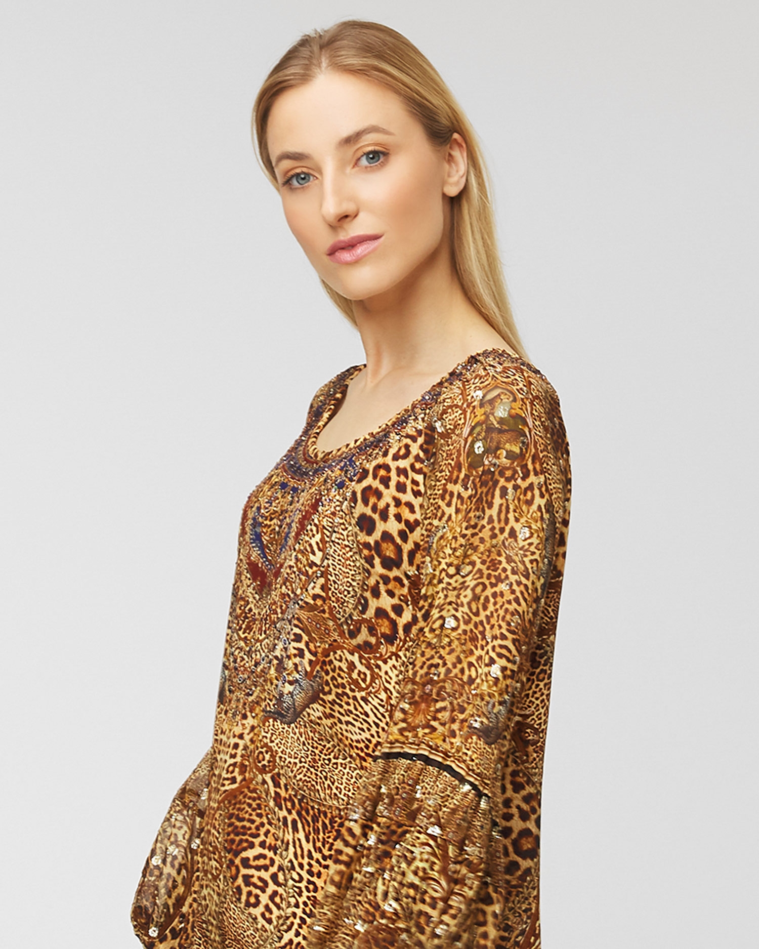 Šaty Camilla BLOUSON SLEEVE A LINE FRILL