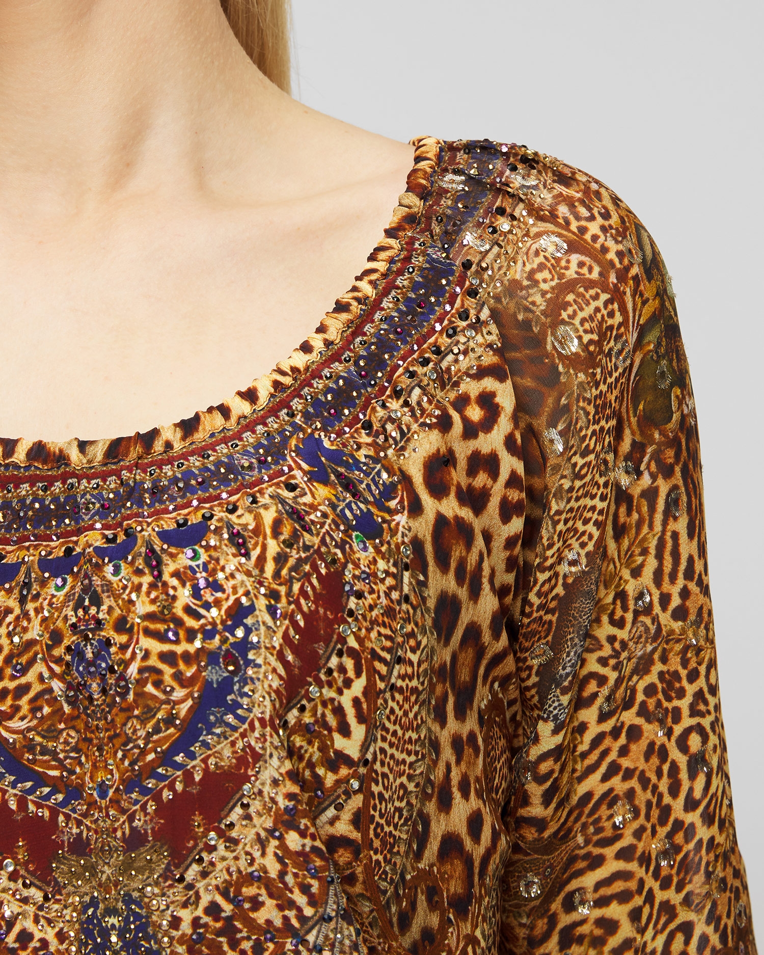 Šaty Camilla BLOUSON SLEEVE A LINE FRILL