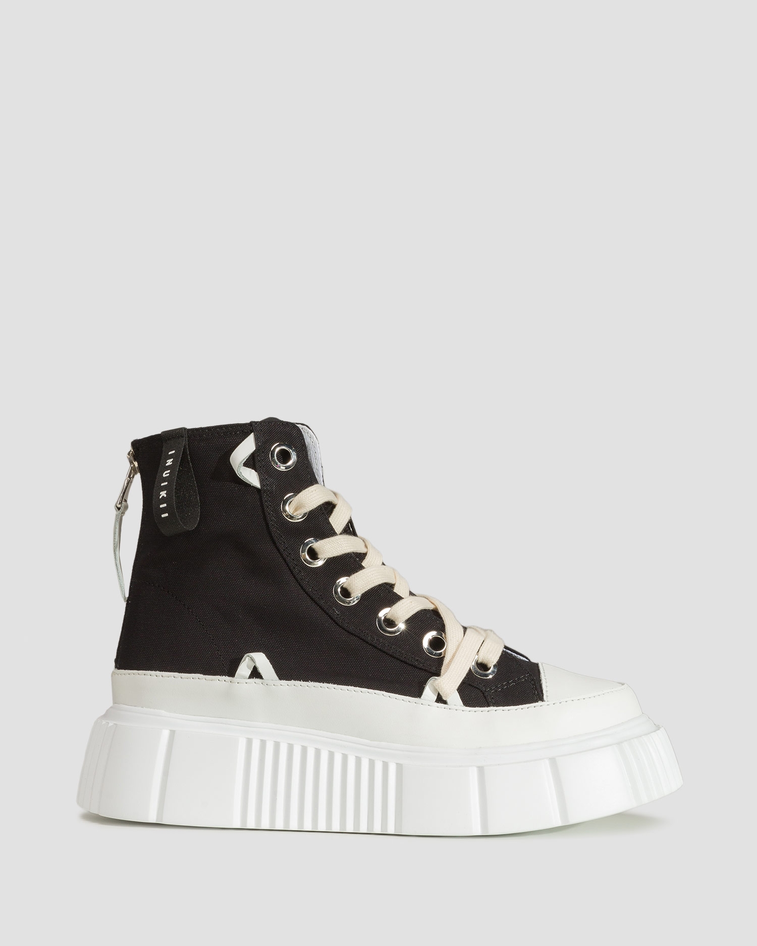 Černé dámské boty Inuikii Matilda Canvas High 23