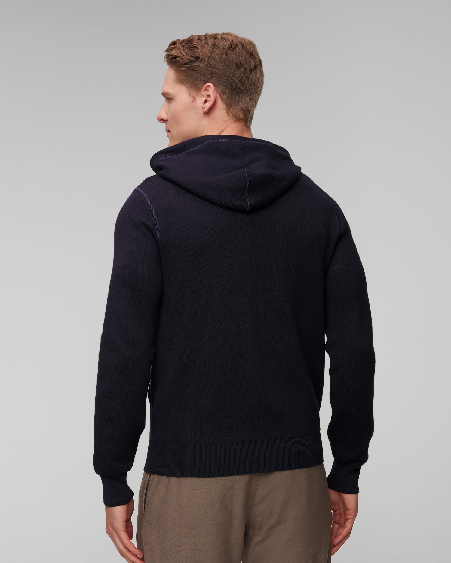 Tmavě modrý pánský svetr na zip Paul&Shark