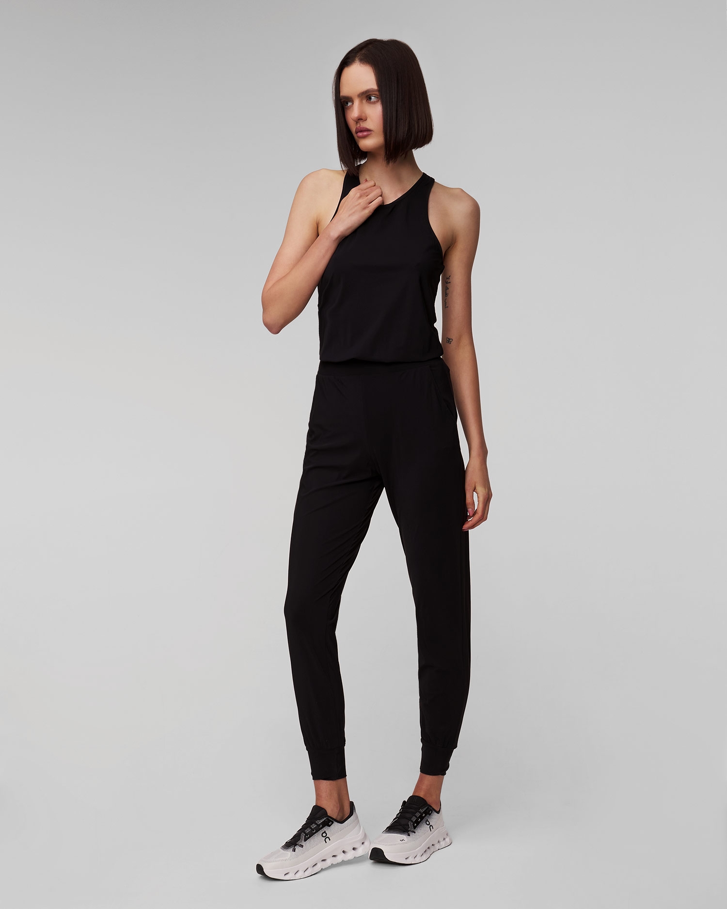 Černý dámský overal Casall Weekend Jumpsuit Racerback