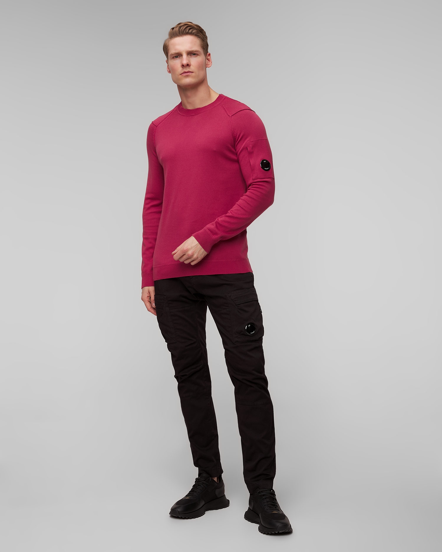 Pánský svetr C.P. Company v Bordó Barvě