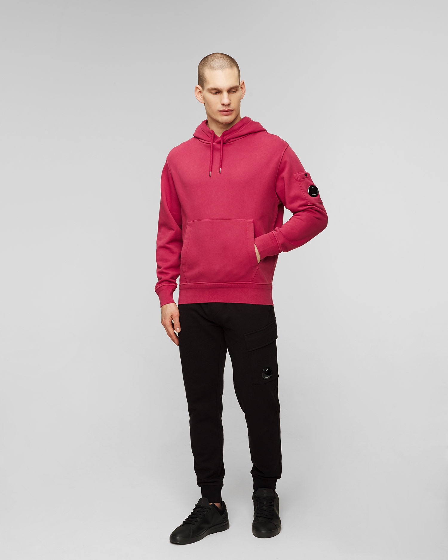Růžová pánská mikina s kapucou C.P. Company