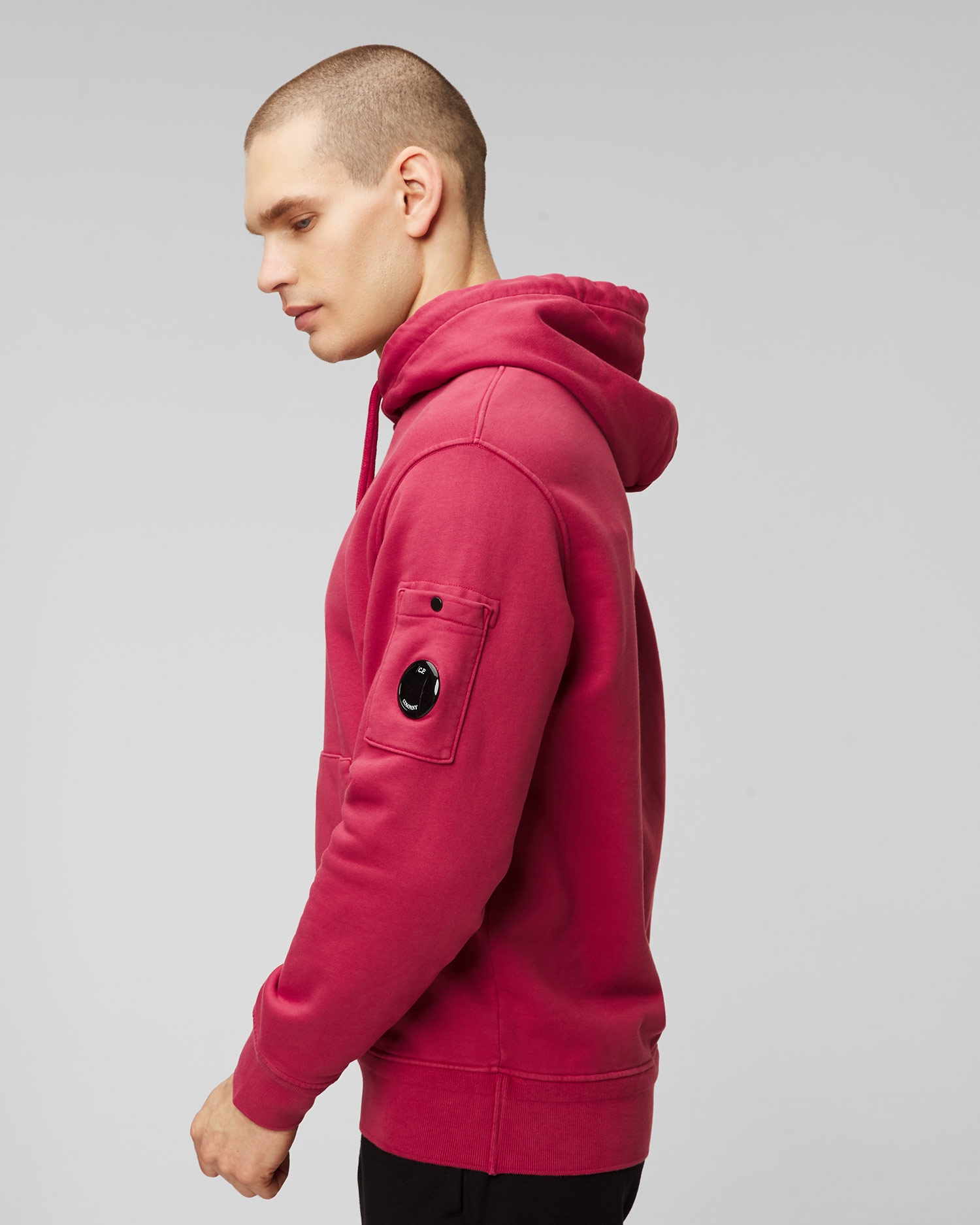 Růžová pánská mikina s kapucou C.P. Company