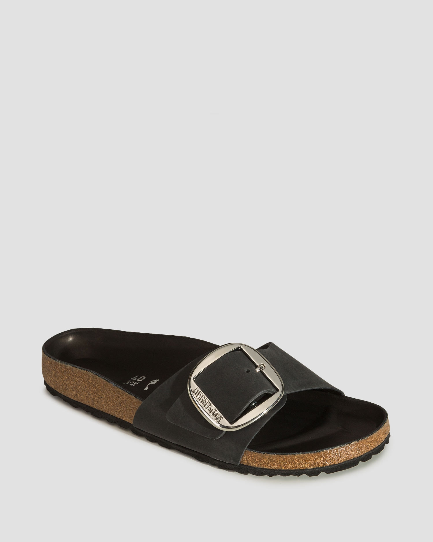 Černé dámské pantofle Birkenstock Madrid Oiled Leather Narrow