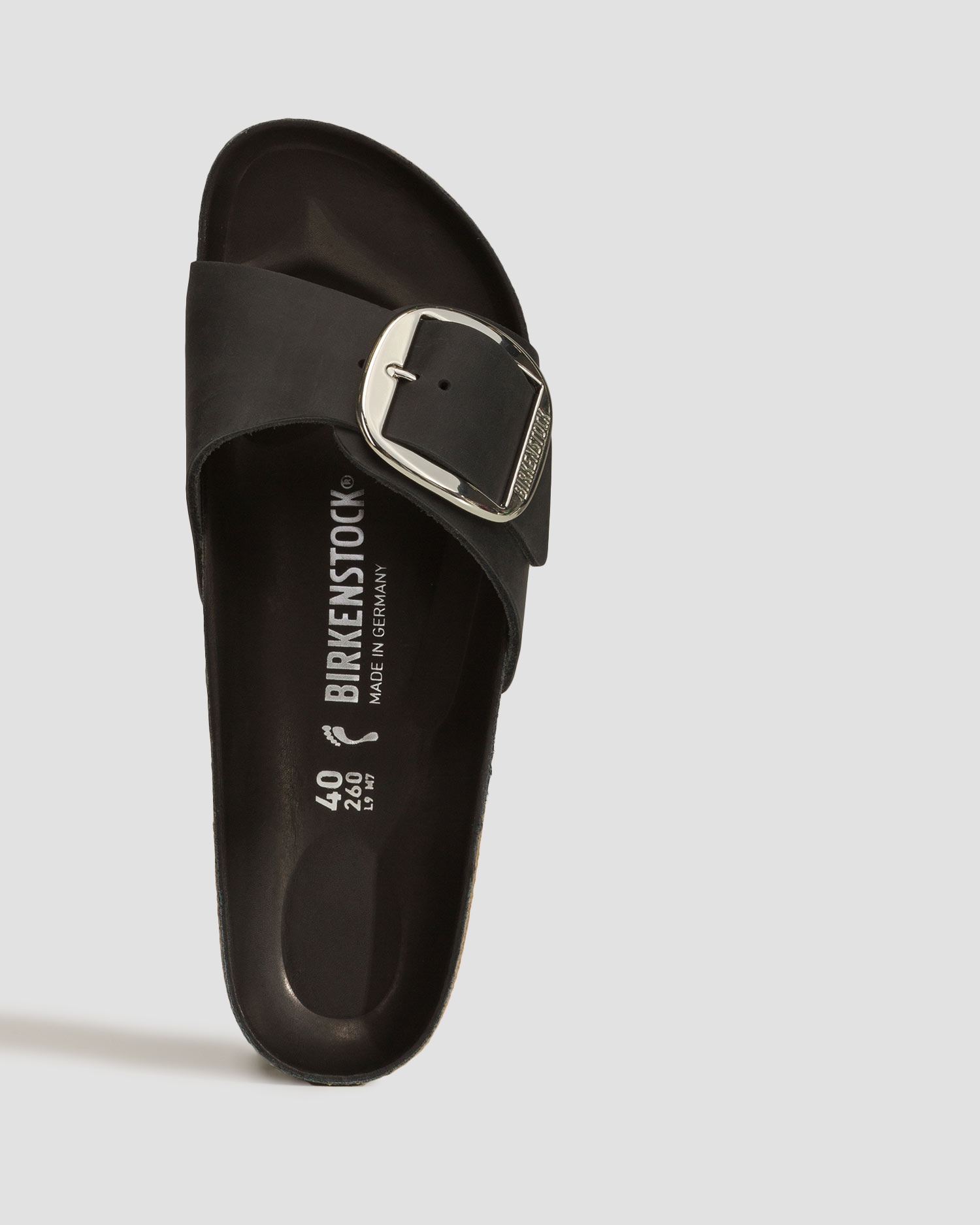 Černé dámské pantofle Birkenstock Madrid Oiled Leather Narrow