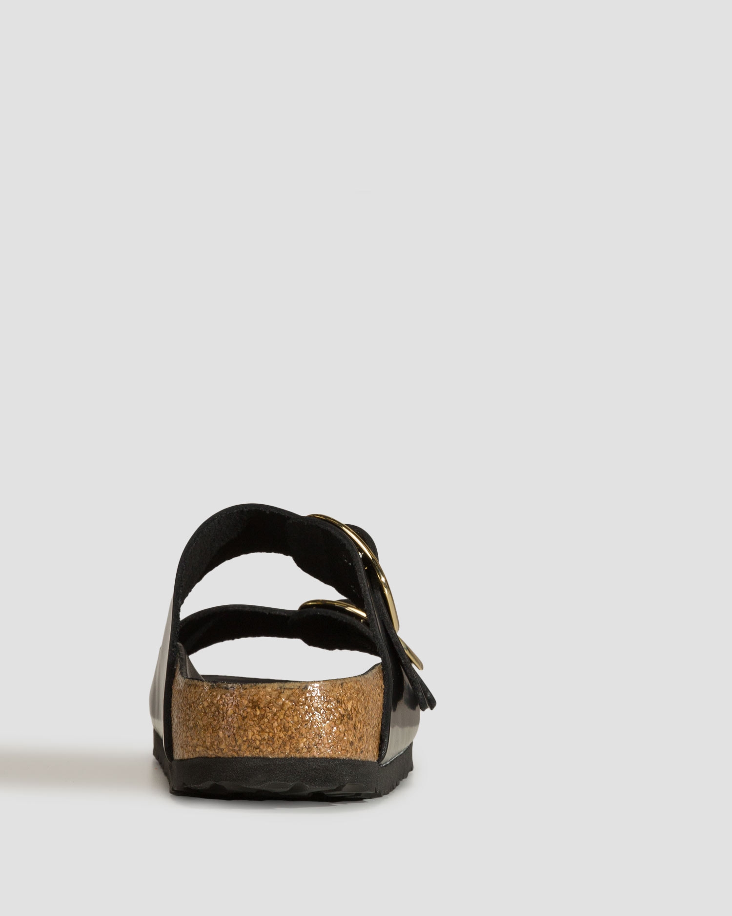 Černé dámské pantofle Birkenstock Arizona Natural Leather Patent Narrow