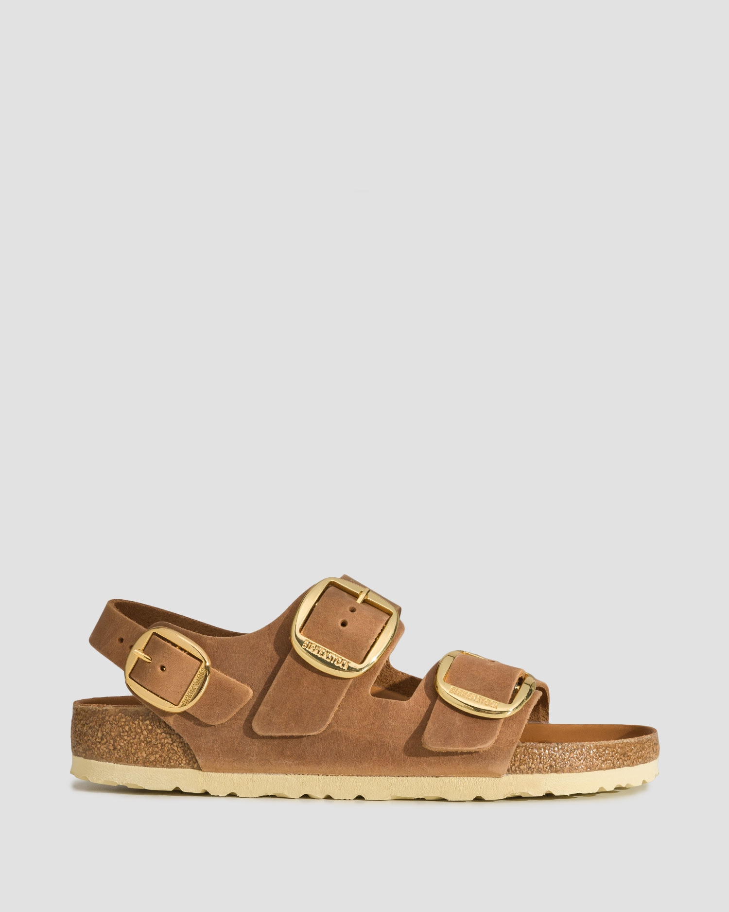 Hnědé dámské sandále Birkenstock Milano Big Buckle Oiled Leather Narrow