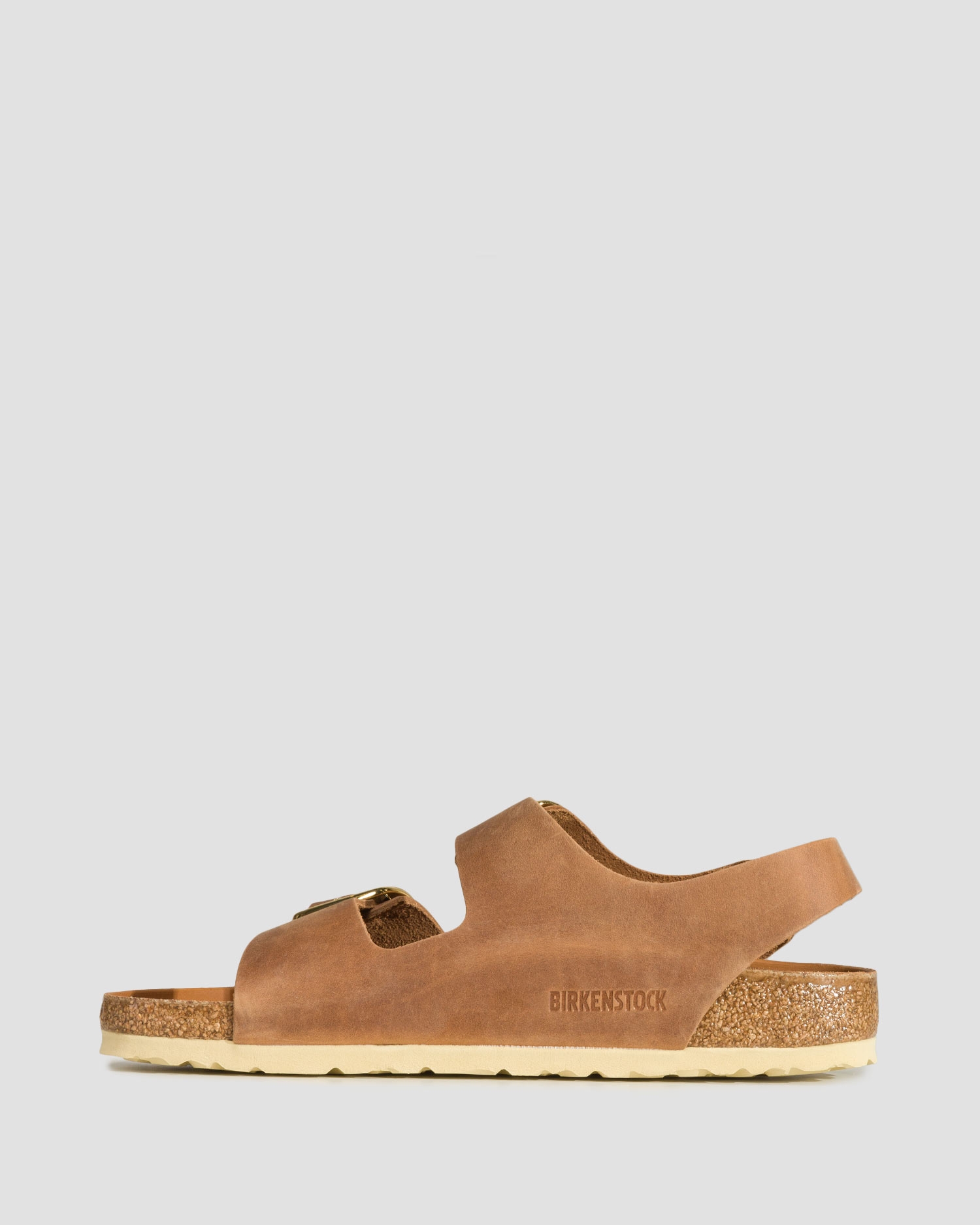 Hnědé dámské sandále Birkenstock Milano Big Buckle Oiled Leather Narrow