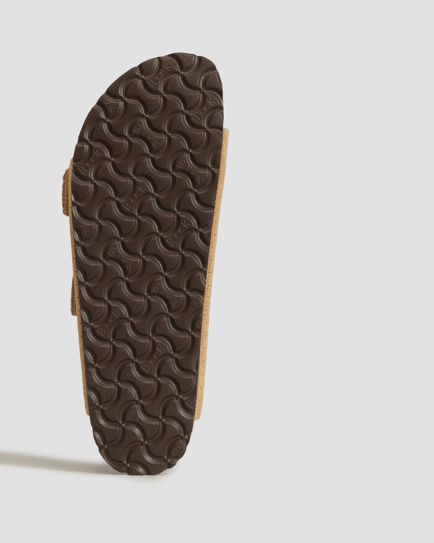 Béžové dámské pantofle Birkenstock Arizona Suede Embossed Narrow