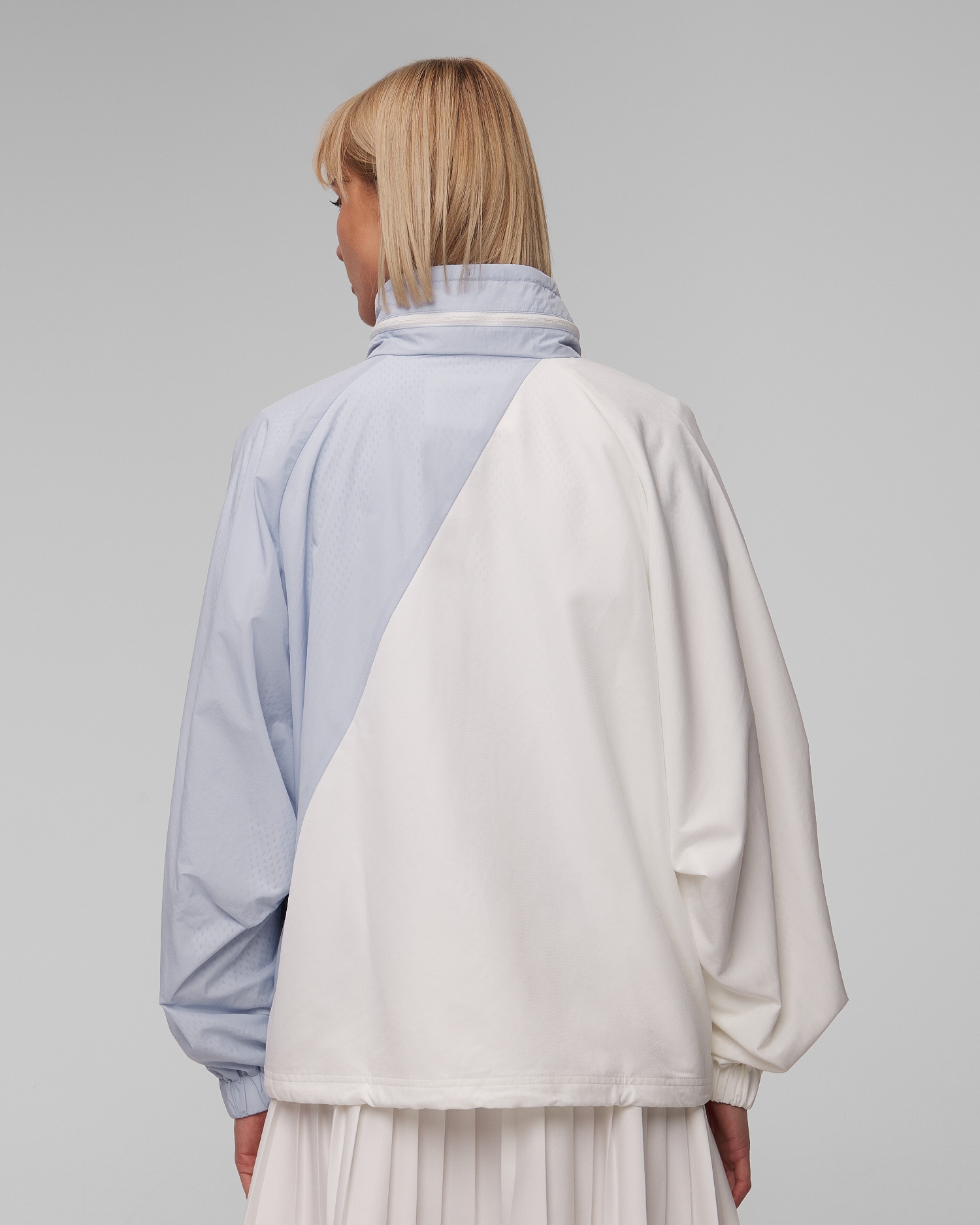 Modrobílá dámská mikina s kapucou Lacoste BF6949