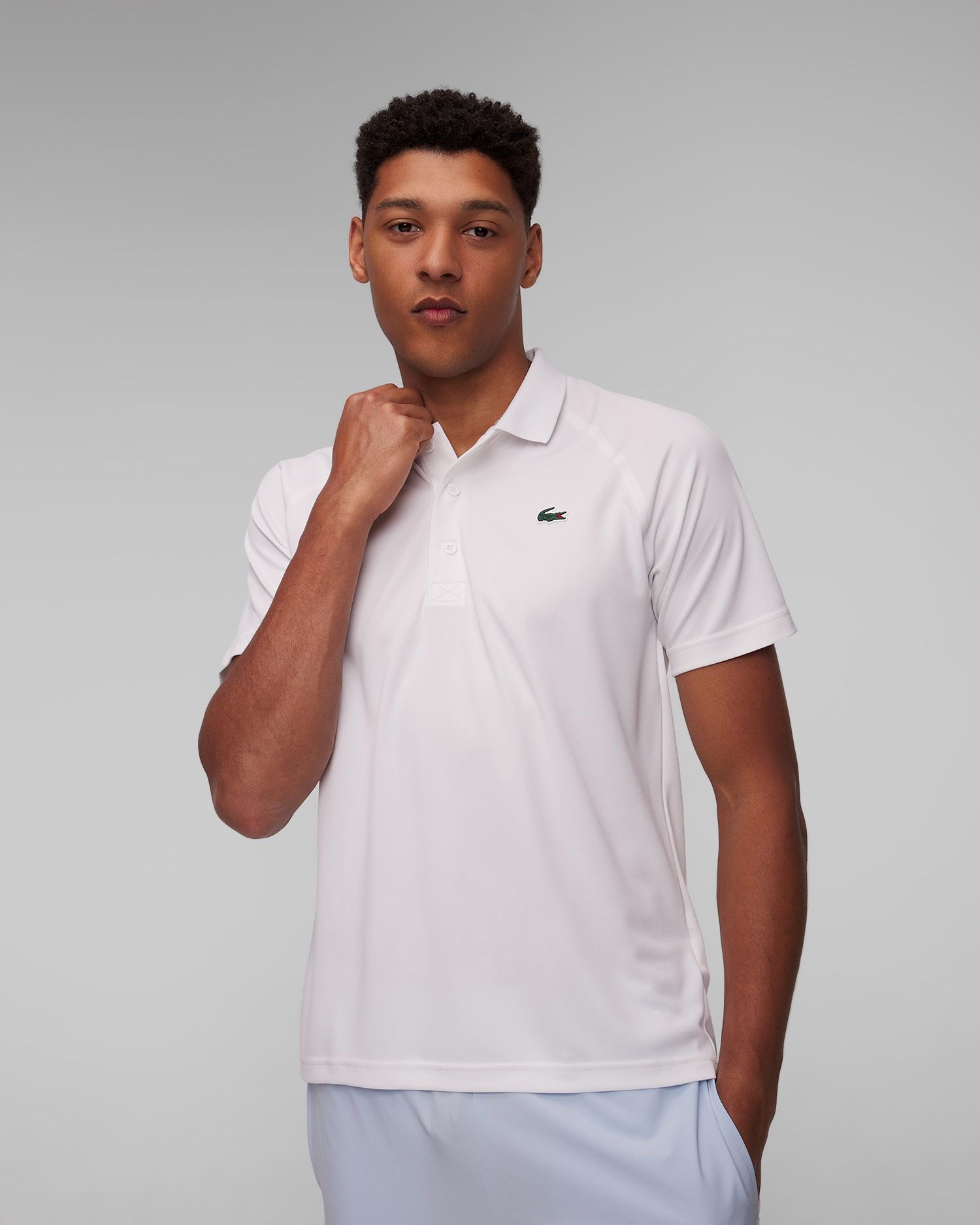 Pánské bílé polo Lacoste DH3201