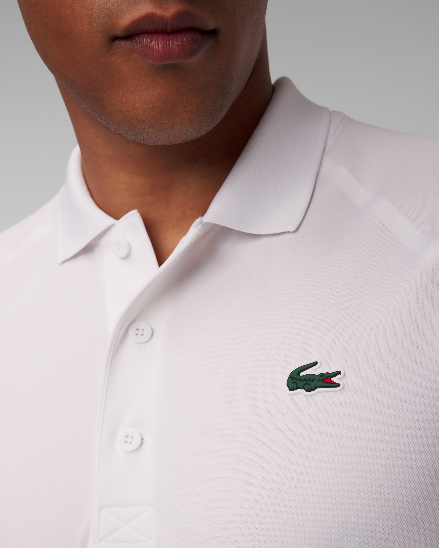 Pánské bílé polo Lacoste DH3201