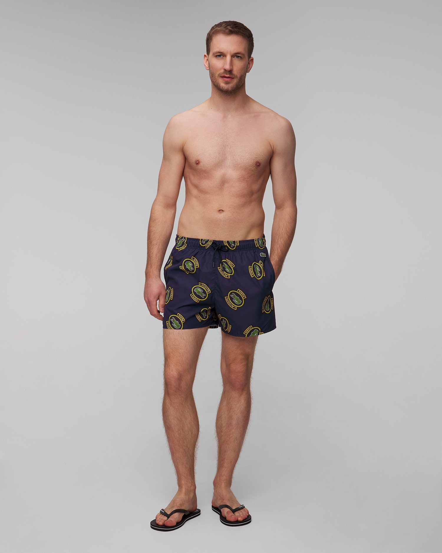 Pánské tmavě modré plavky Lacoste MH7272