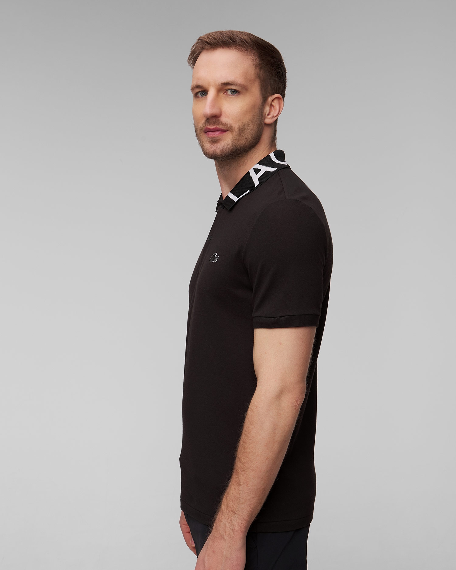 Pánské černé polo Lacoste PH7495