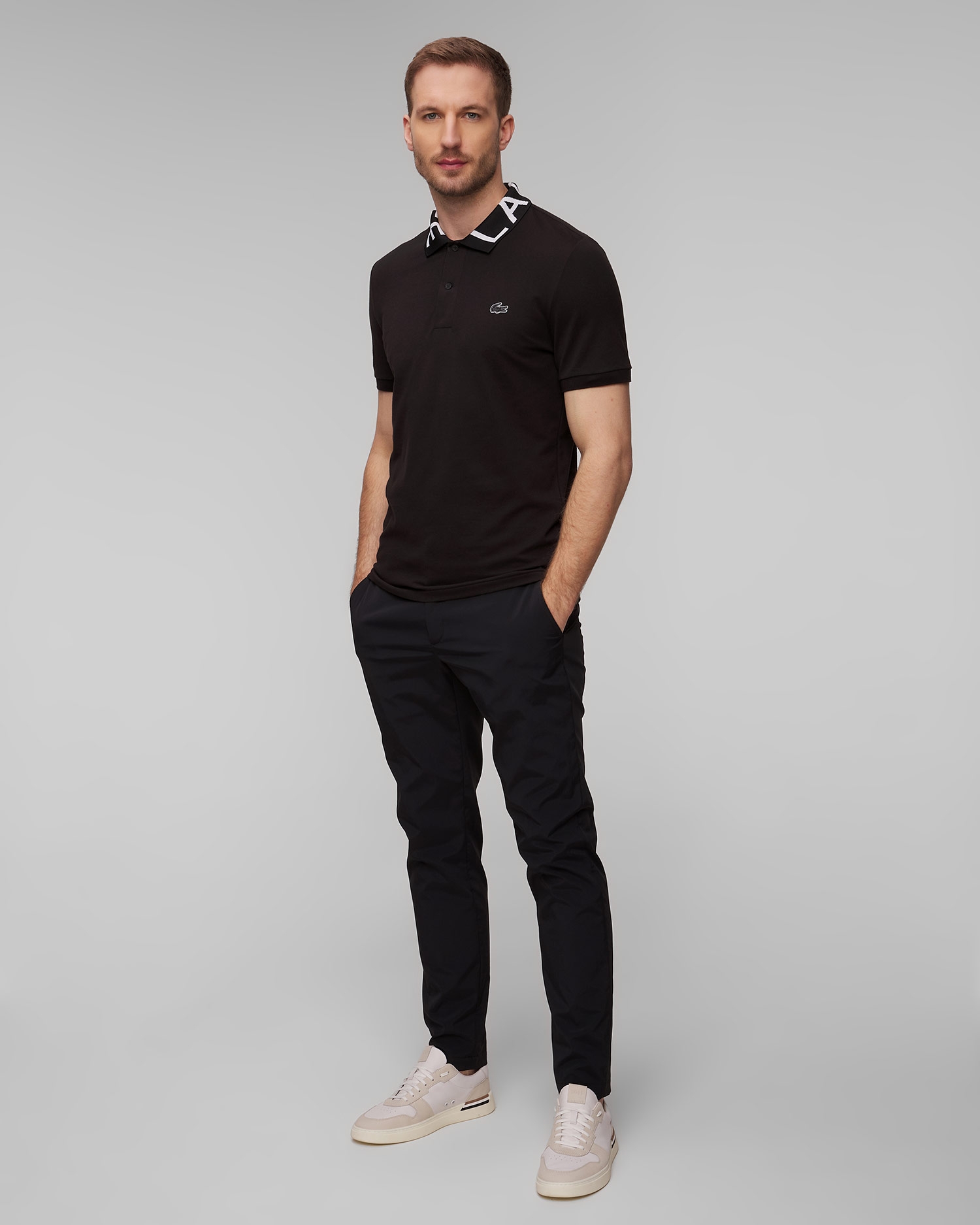 Pánské černé polo Lacoste PH7495
