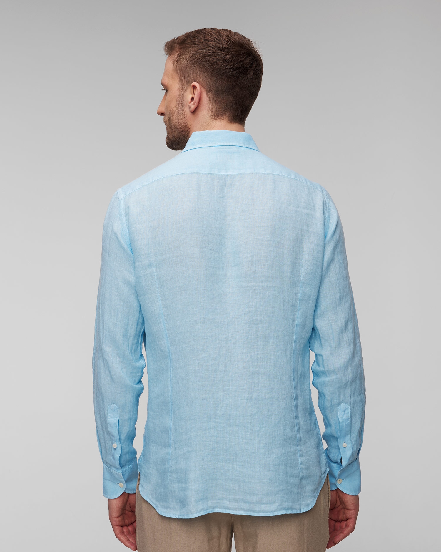 Modrá pánská lněná košile MC2 Saint Barth