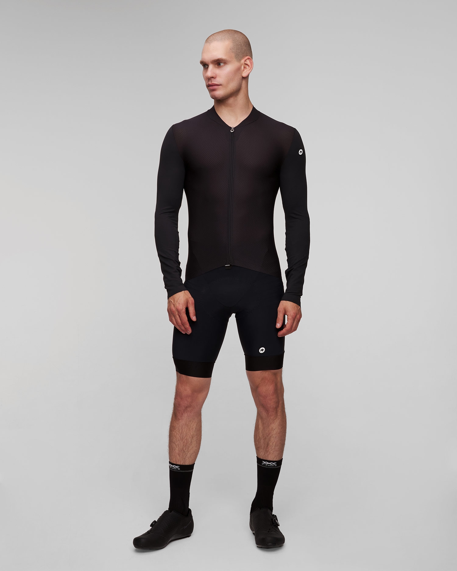 Černý pánský cyklistický dres Assos Mille Gt Ls Jersey S11