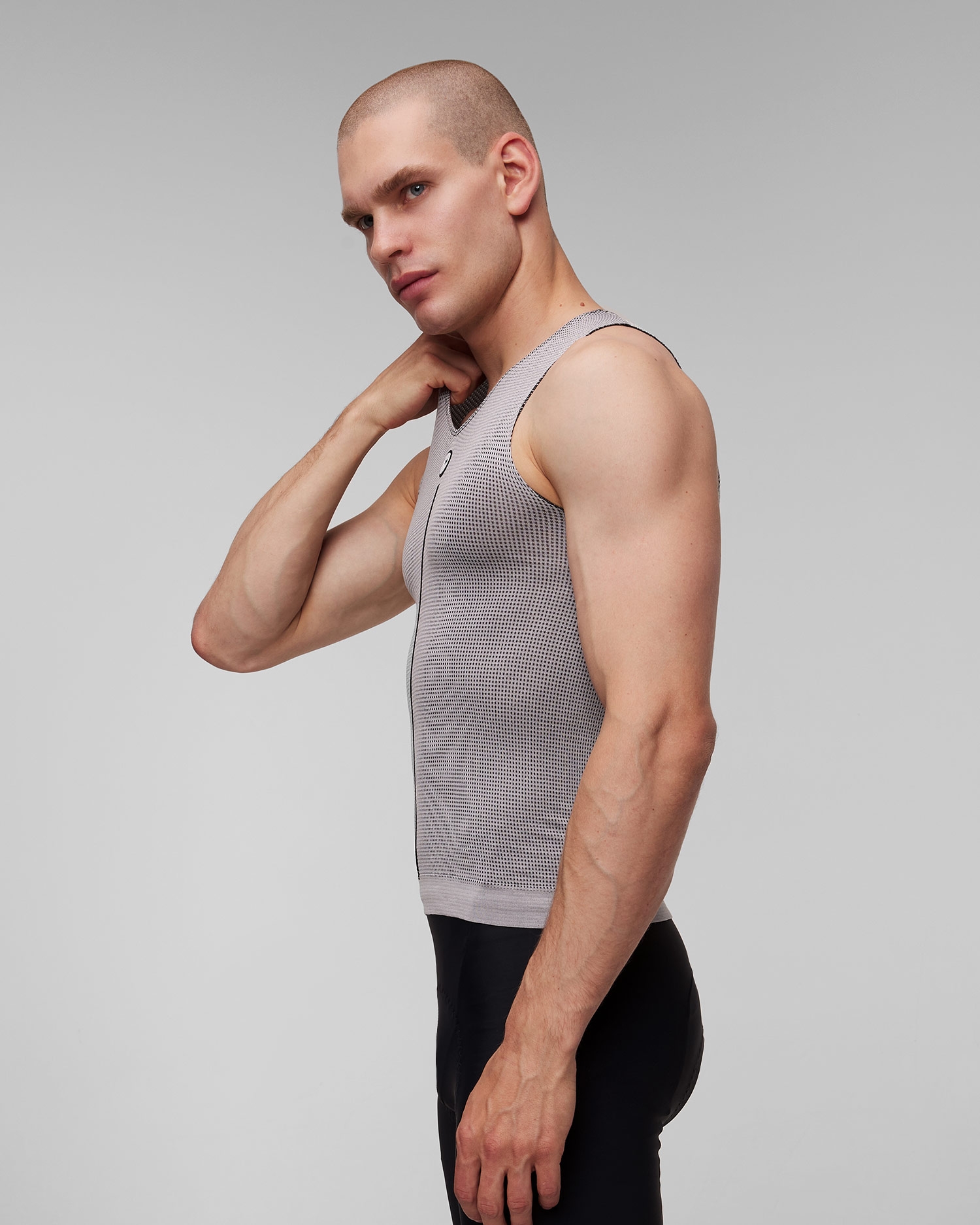 Pánské šedé cyklistické tílko Assos 1/3 NS Skin Layer P1
