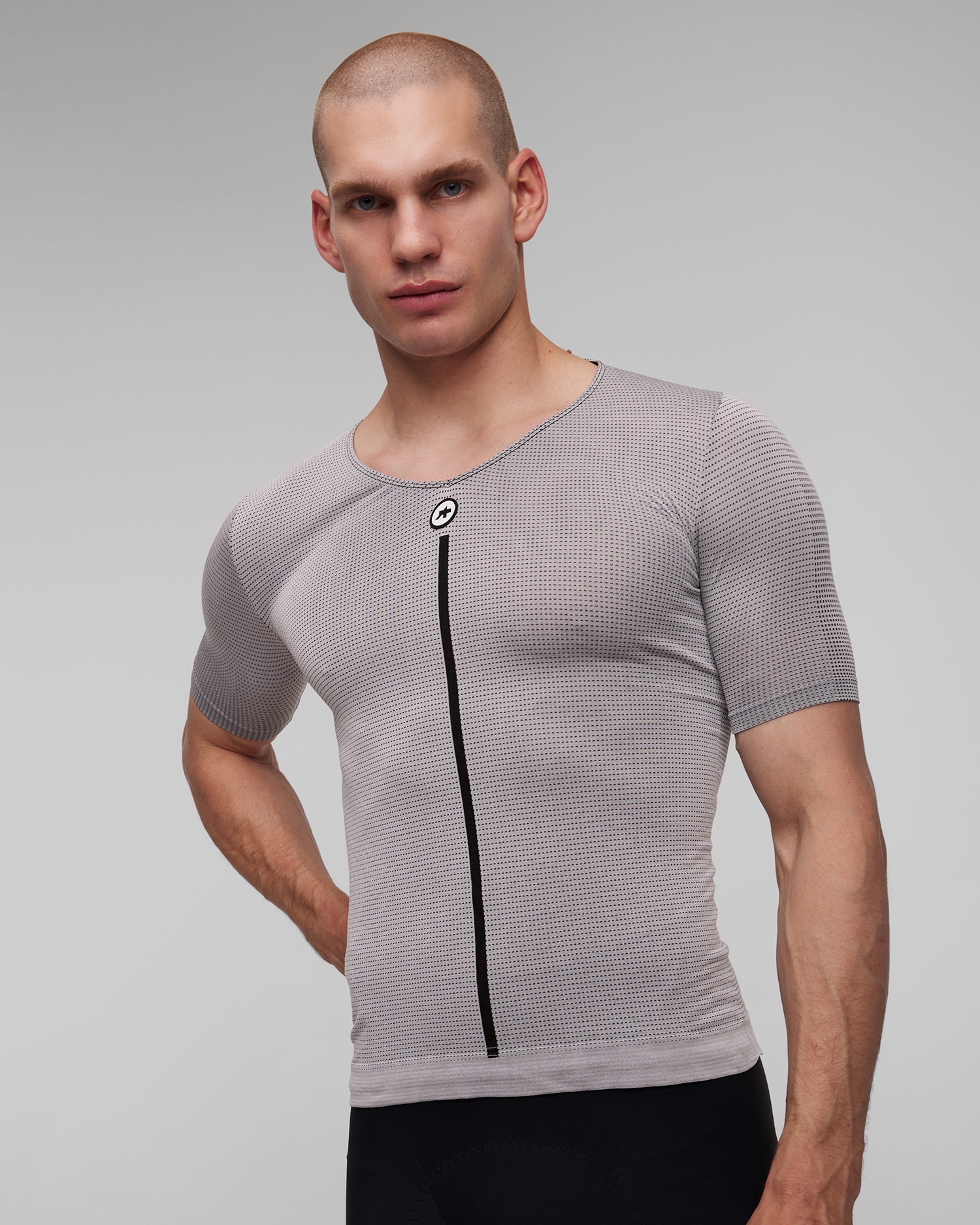 Pánské šedé cyklistické tílko Assos 1/3 SS Skin Layer P1