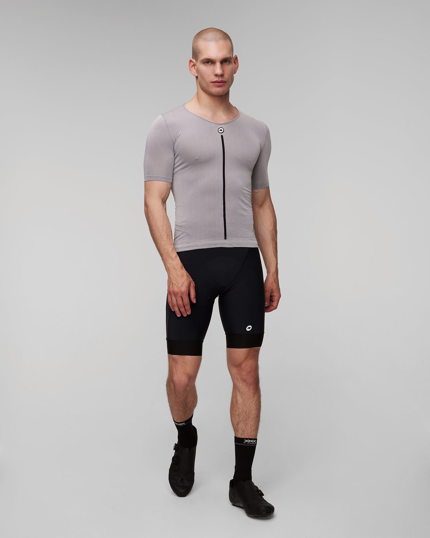 Pánské šedé cyklistické tílko Assos 1/3 SS Skin Layer P1