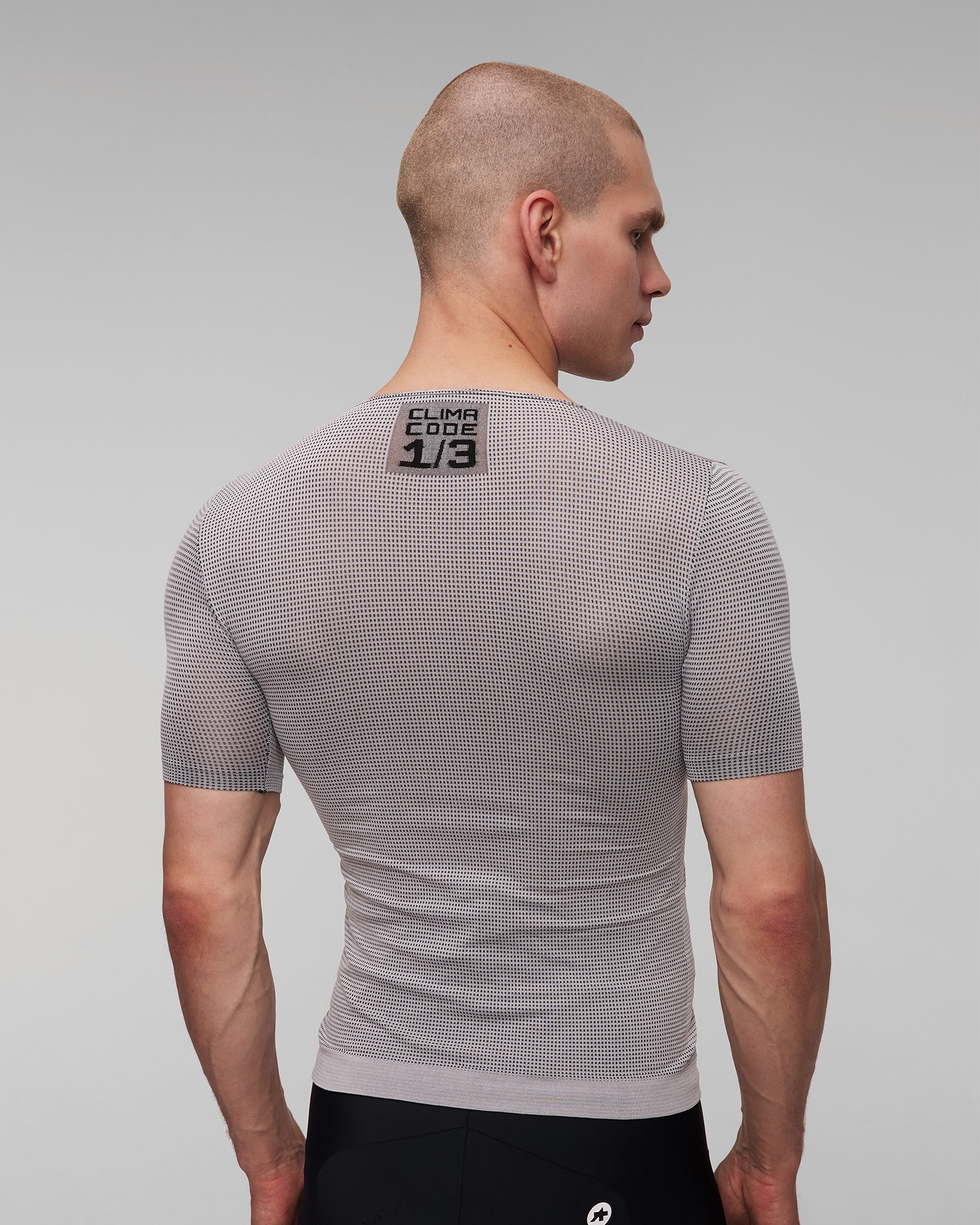 Pánské šedé cyklistické tílko Assos 1/3 SS Skin Layer P1