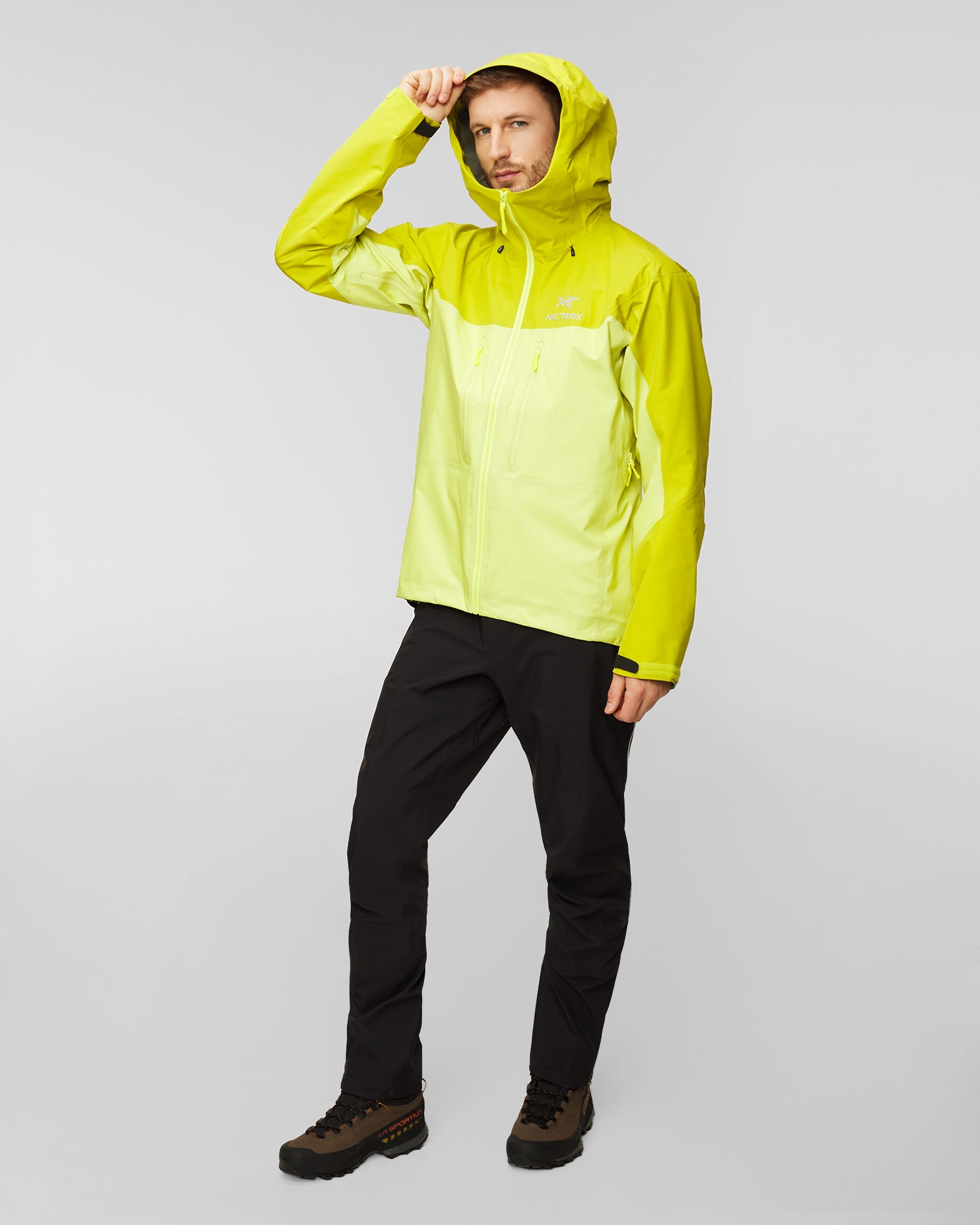 Pánská žlutá hardshellová bunda Arcteryx Alpha