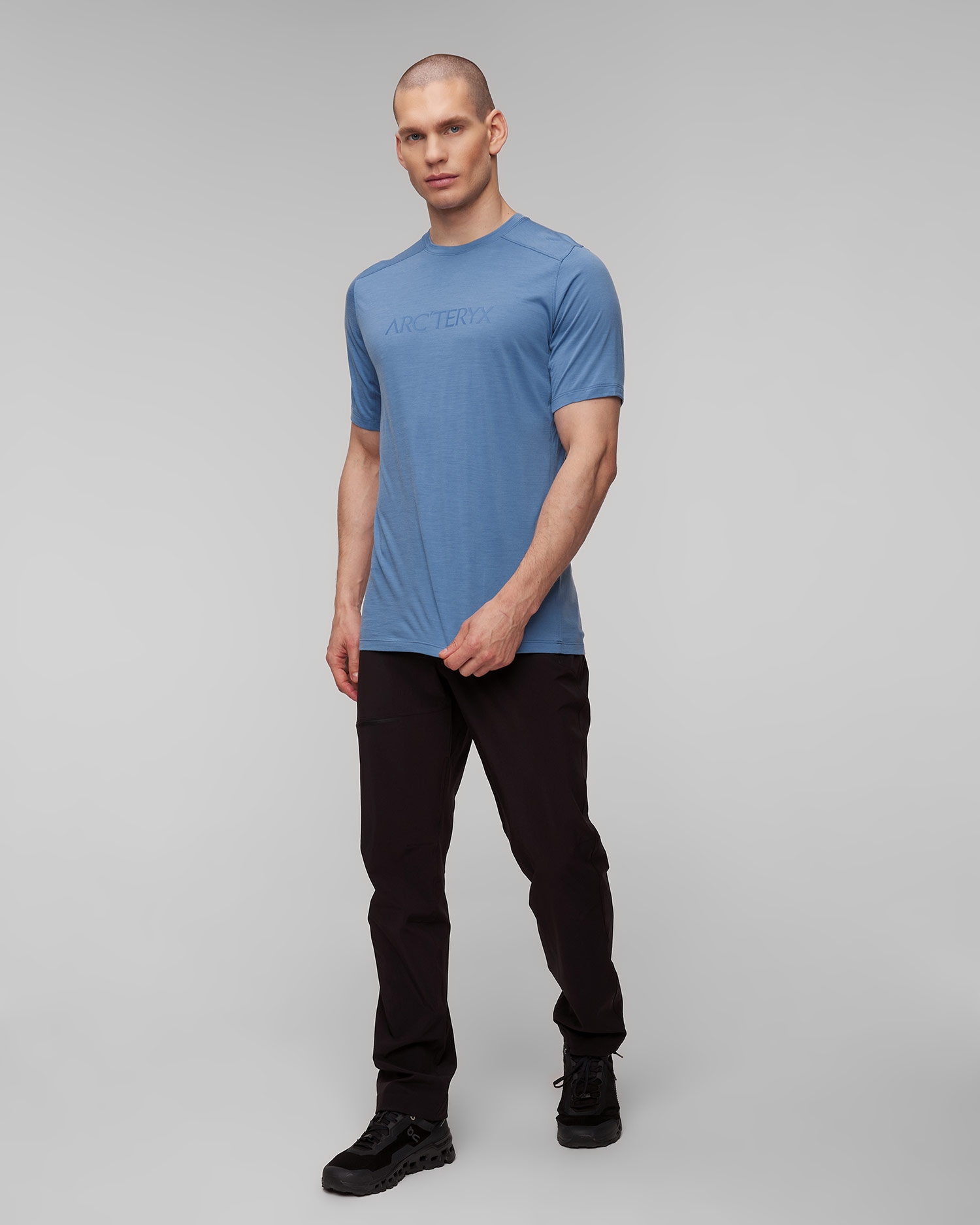 Modré pánské tričko Arcteryx Ionia MW Arc Logo SS M