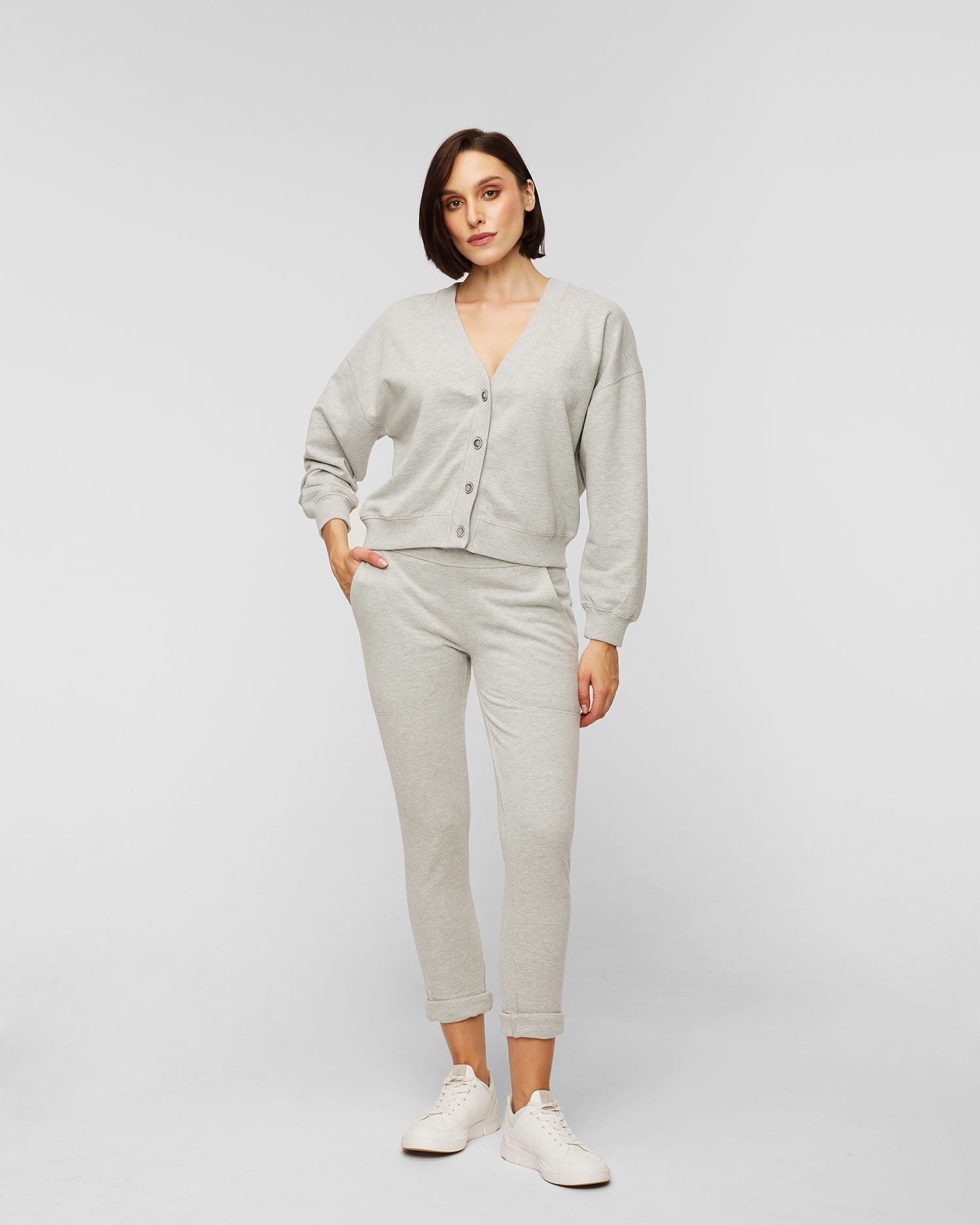 Dámský kardigan Juvia Lou v Šedé Barvě