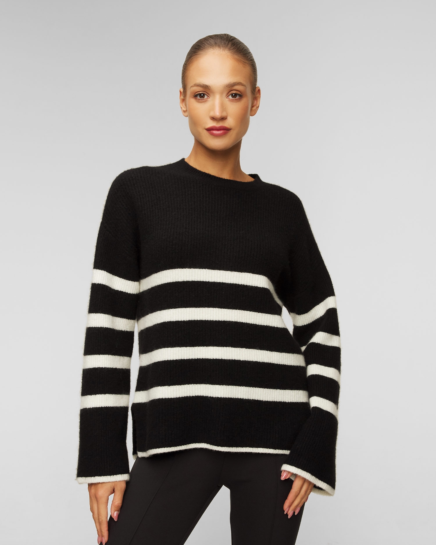 Dámský proužkovaný svetr z kašmíru Juvia Sira