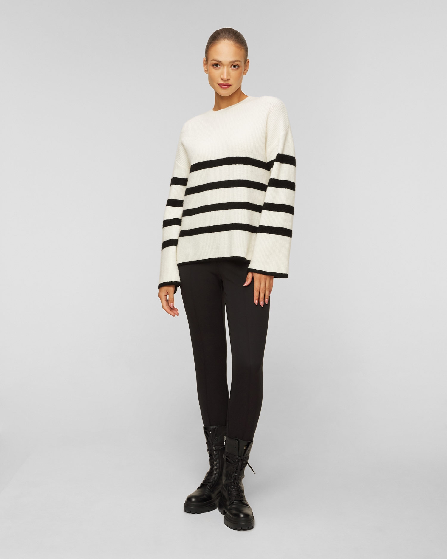 Dámský proužkovaný svetr z kašmíru Juvia Sira