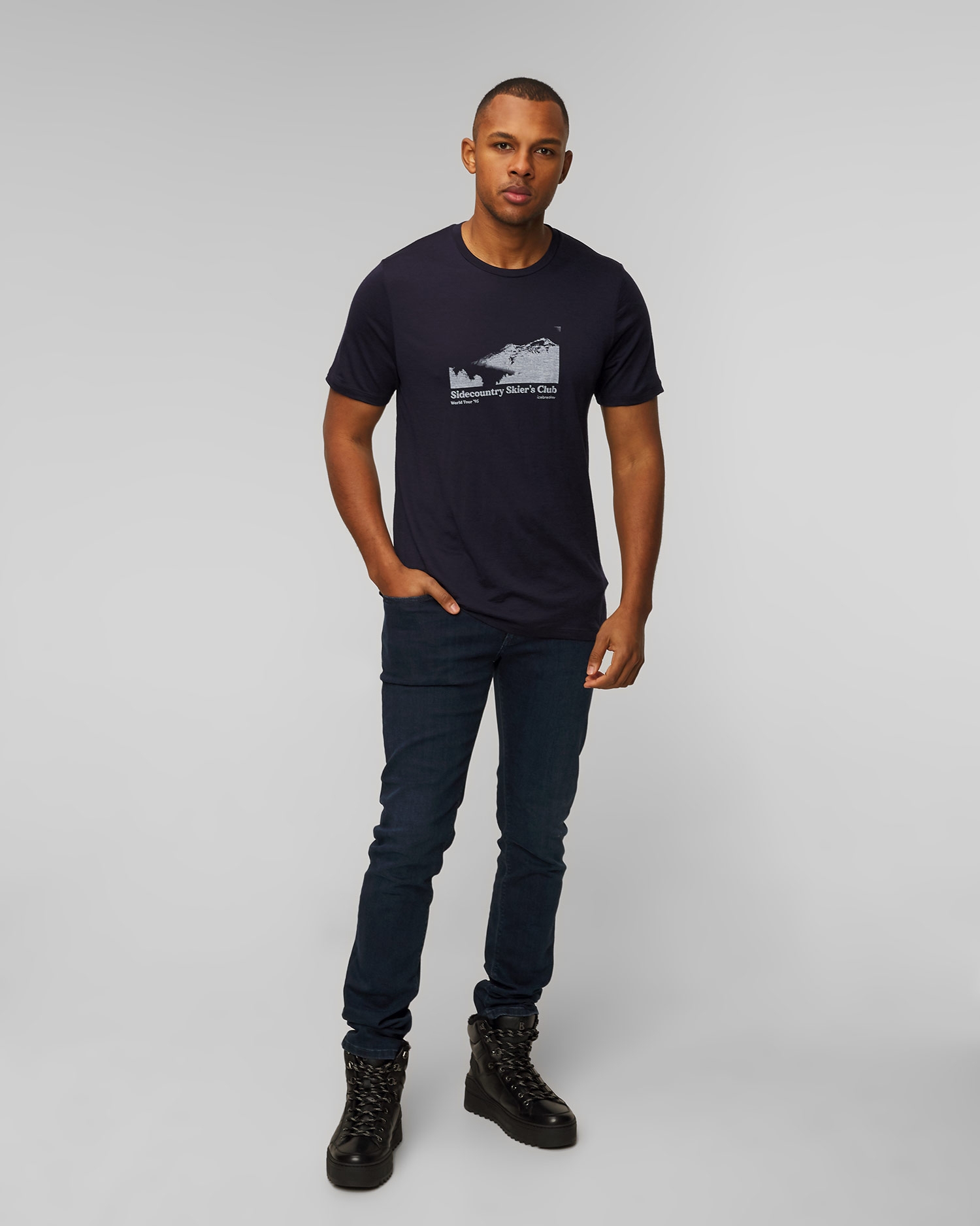 Tmavě modré pánské termotričko Icebreaker Mer 150 Tech Lite II SS