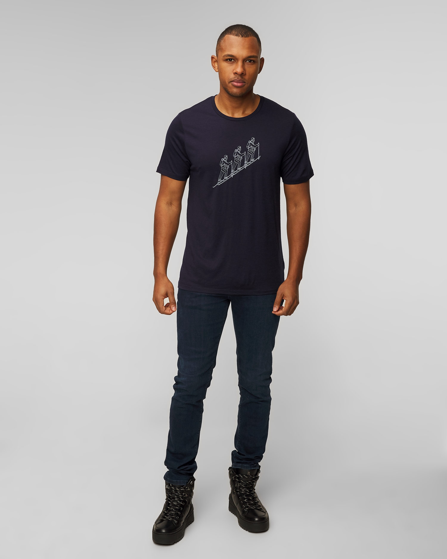 Tmavě modré pánské termotričko Icebreaker Mer 150 Tech Lite II SS