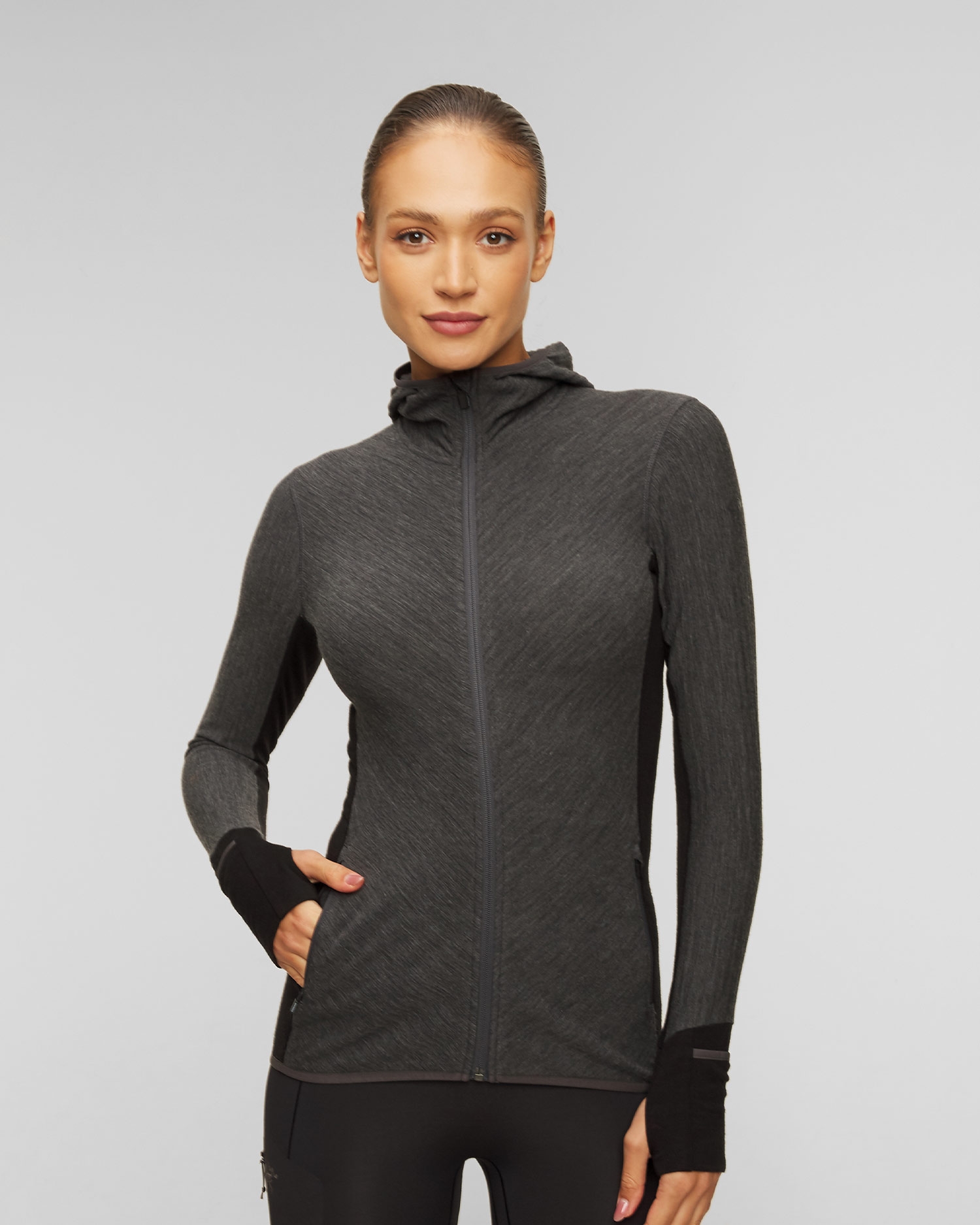 Šedá dámská mikina Icebreaker Descender LS