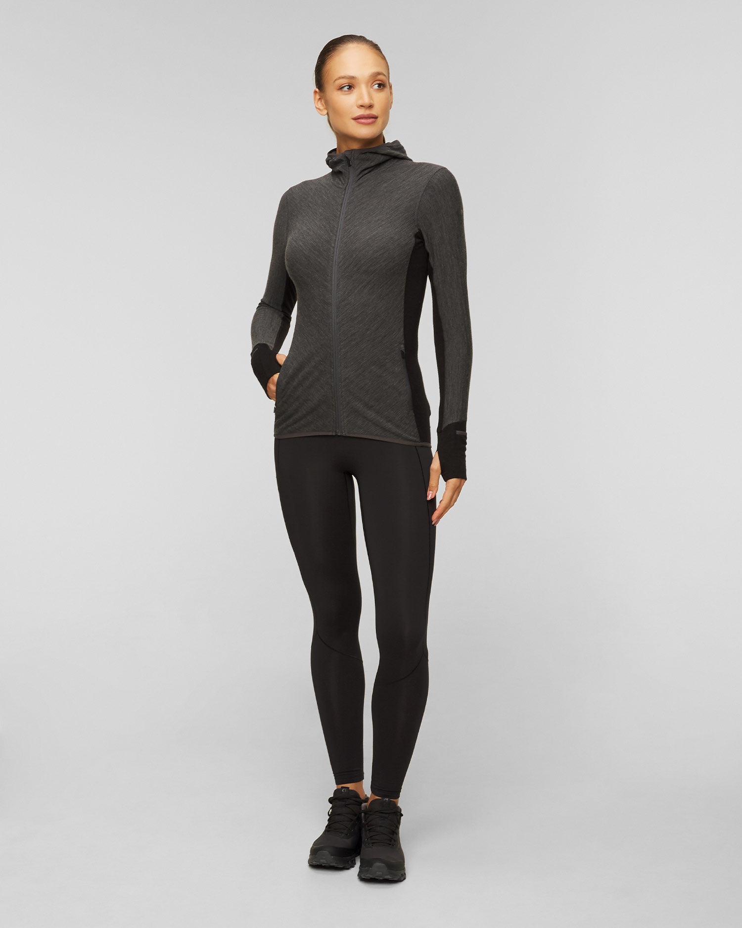 Šedá dámská mikina Icebreaker Descender LS