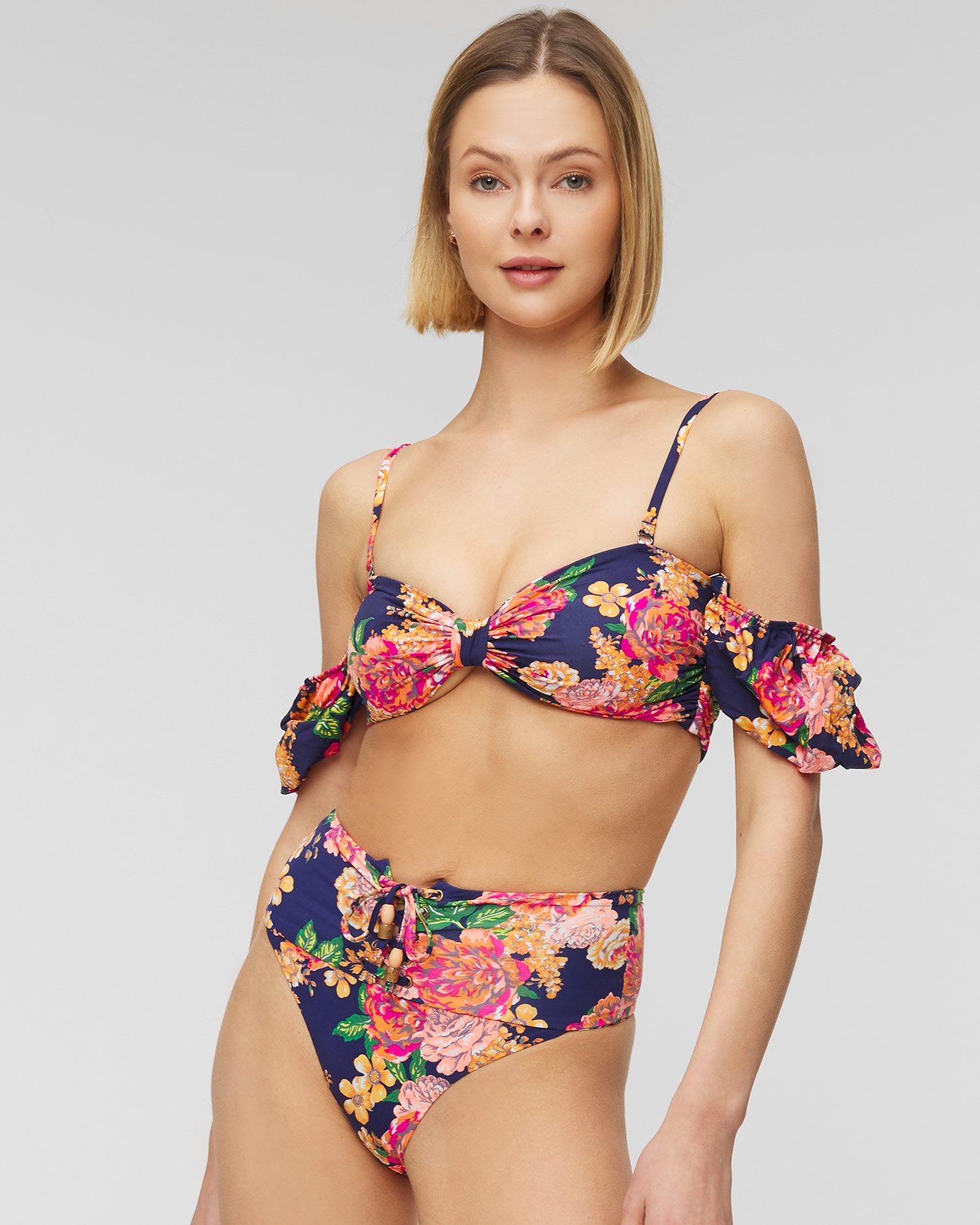 Horní díl oboustranných plavek MAAJI PEONY EBONY