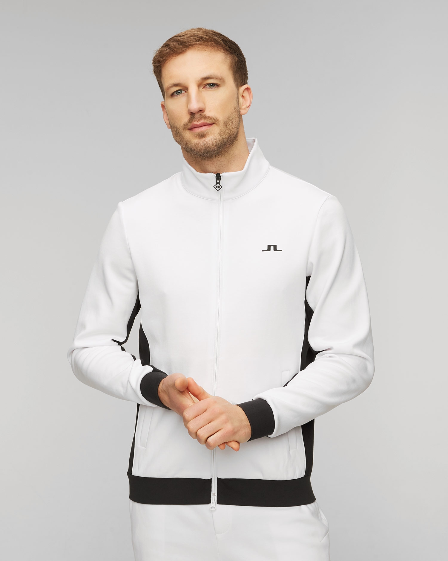 Bílá pánská bunda J.Lindeberg Callum Zip Jacket
