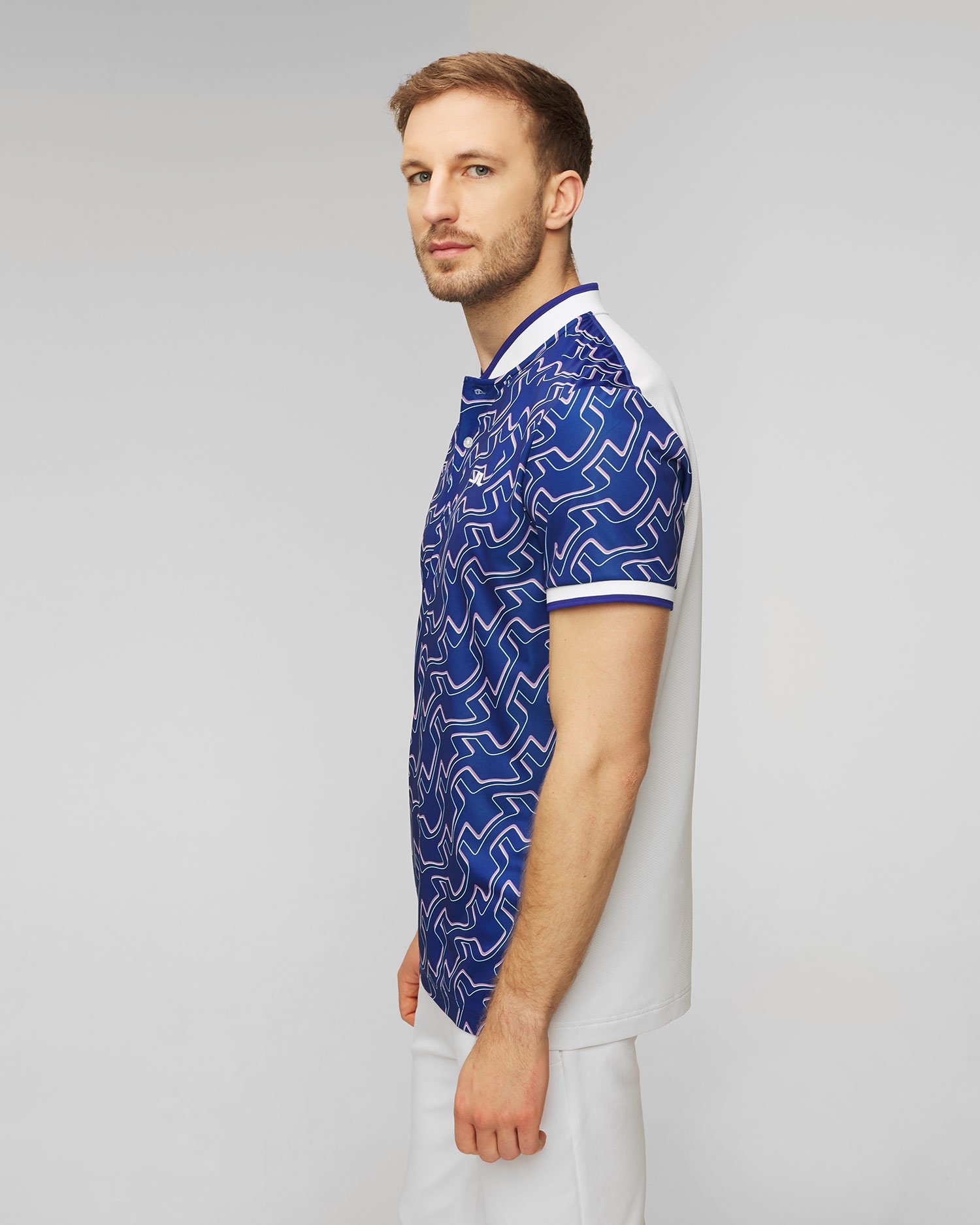 Modrá pánská polokošile J.Lindeberg Jensen Print