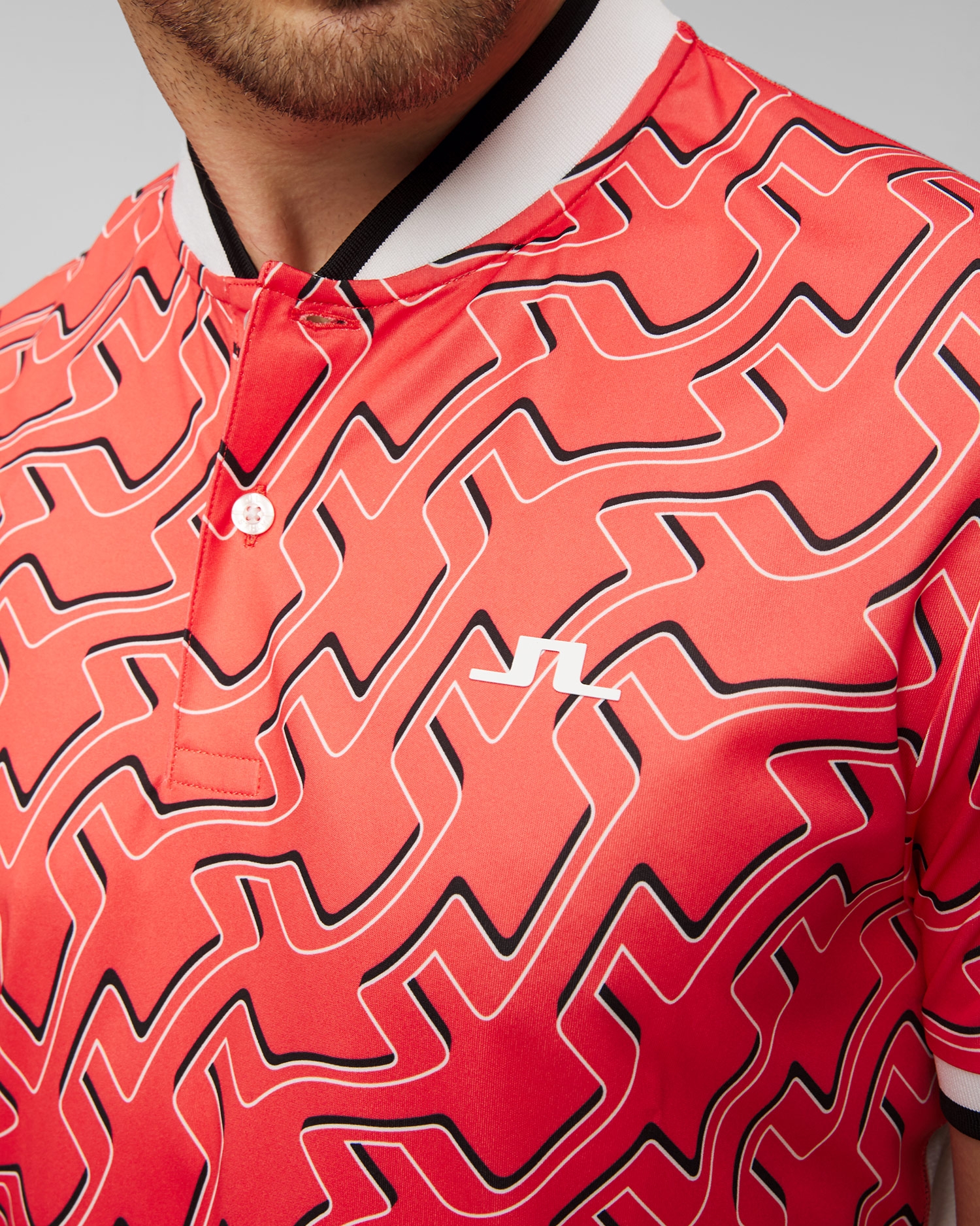 Oranžová pánská polokošile J.Lindeberg Jensen Print