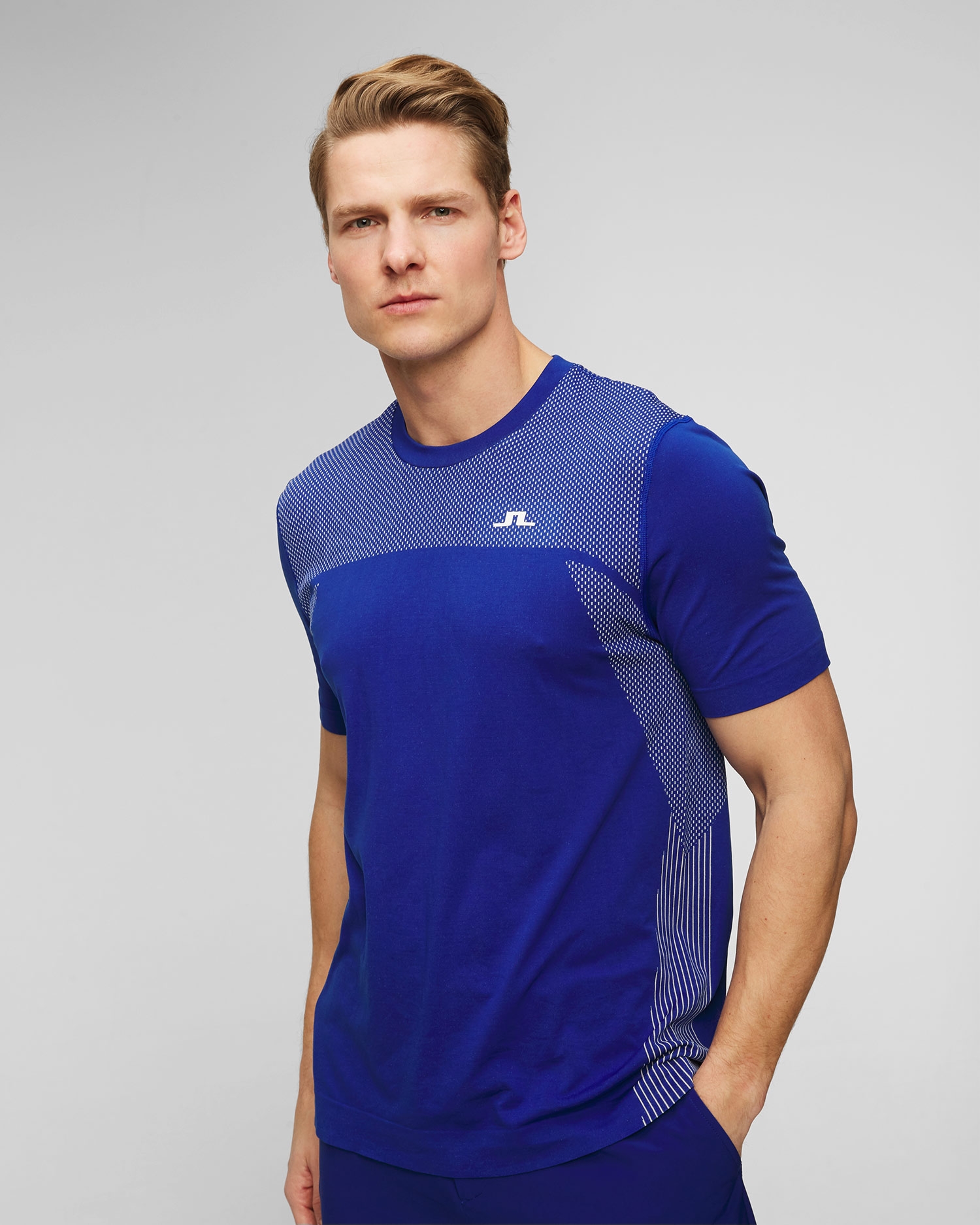 Modré pánské tričko J.Lindeberg Kai Seamless Top