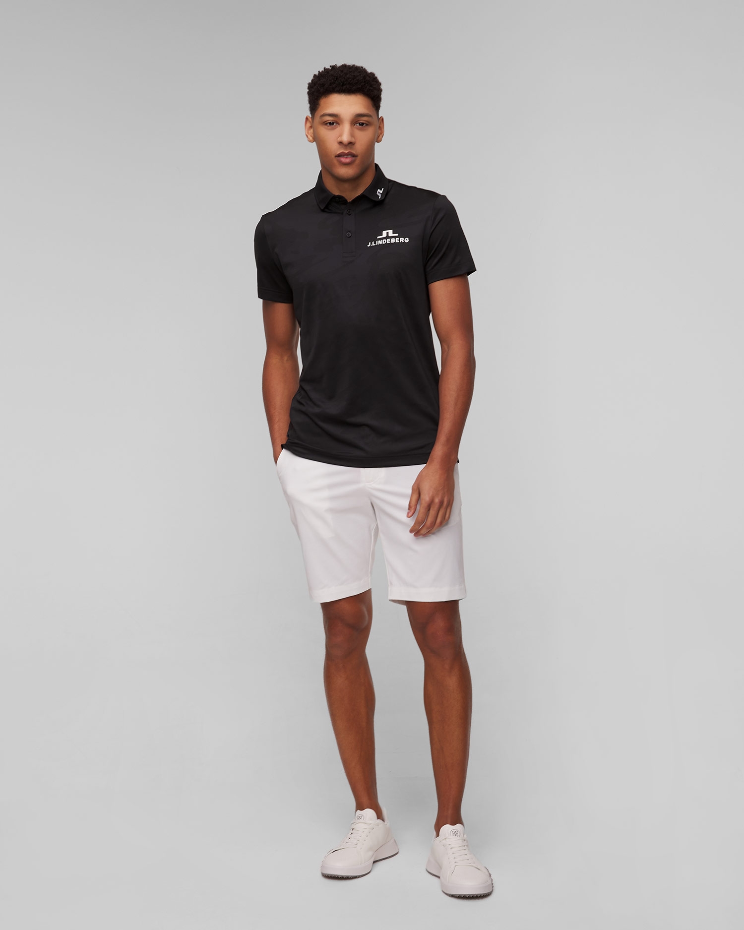 Černá pánská polokošile J.Lindeberg Mat Tour Golf Polo